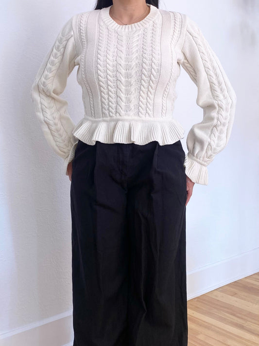 Show me your Mumu Ridley ruffle sweater Small