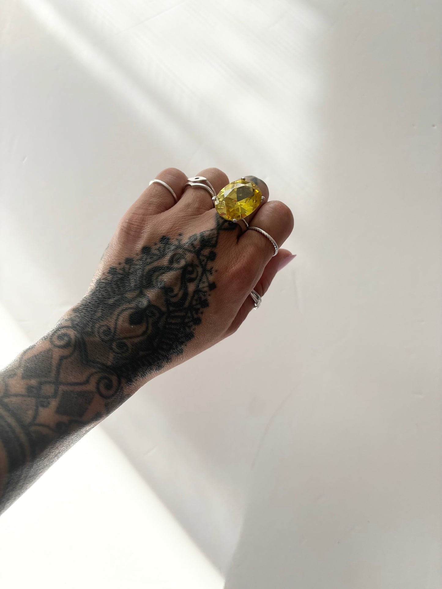 Noir NYC giant gemstone ring