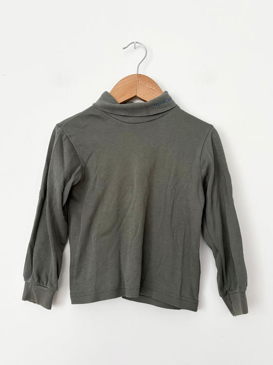 col roulé vert oshkosh vintage 3T