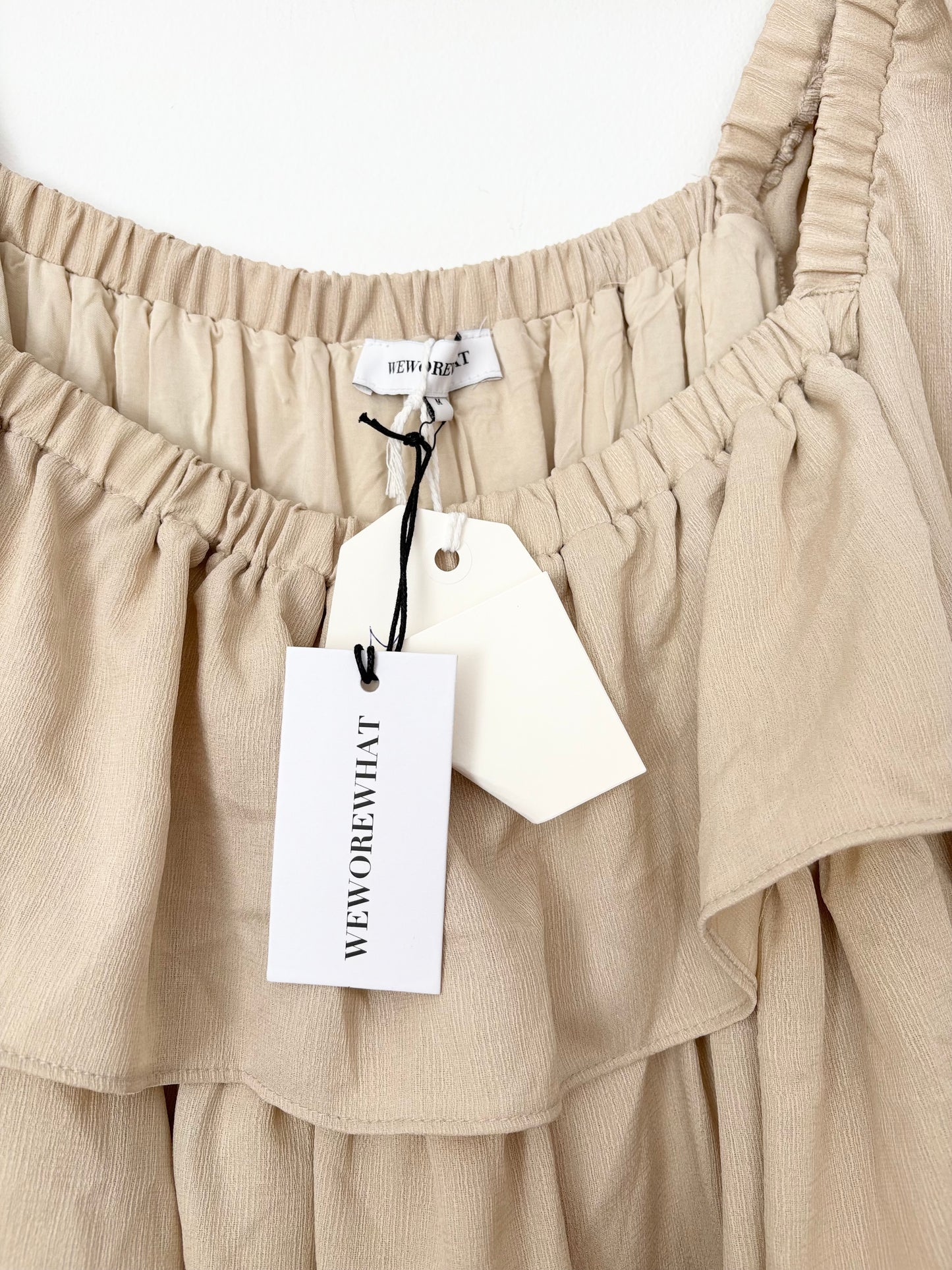 Robe à manches longues et col carré à volants Weworewhat M/L