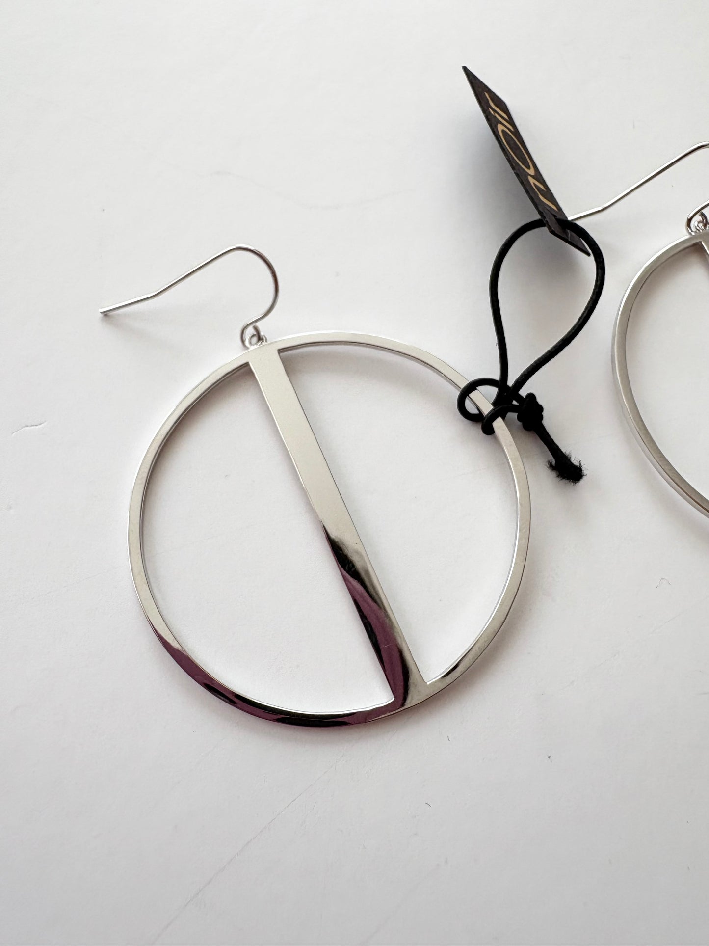 Noir NYC silver hoop earrings