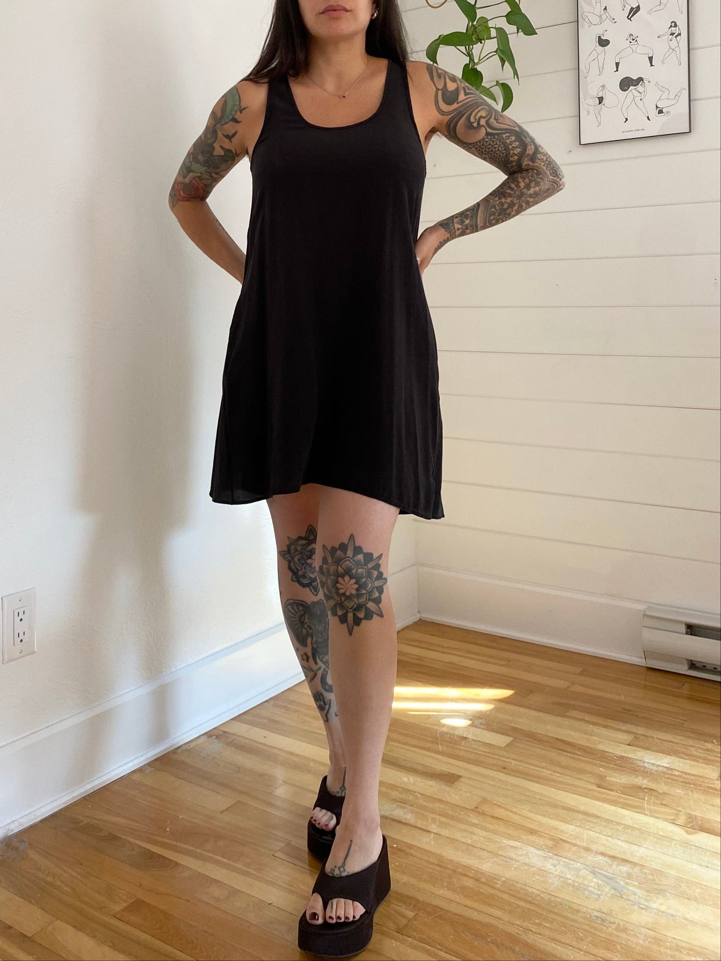 Everlane silk tank mini dress Small