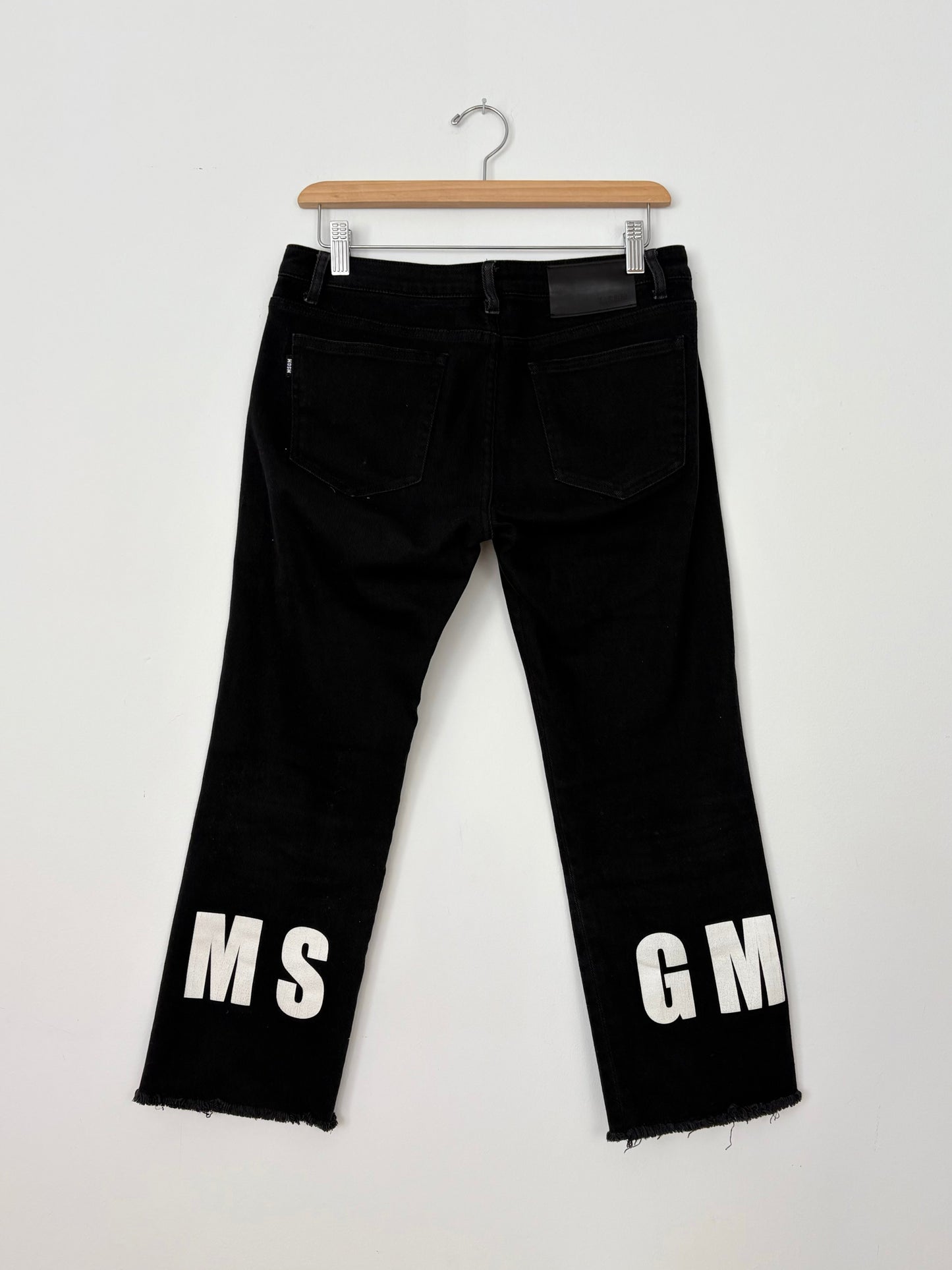MSGM Logo crop jeans Small