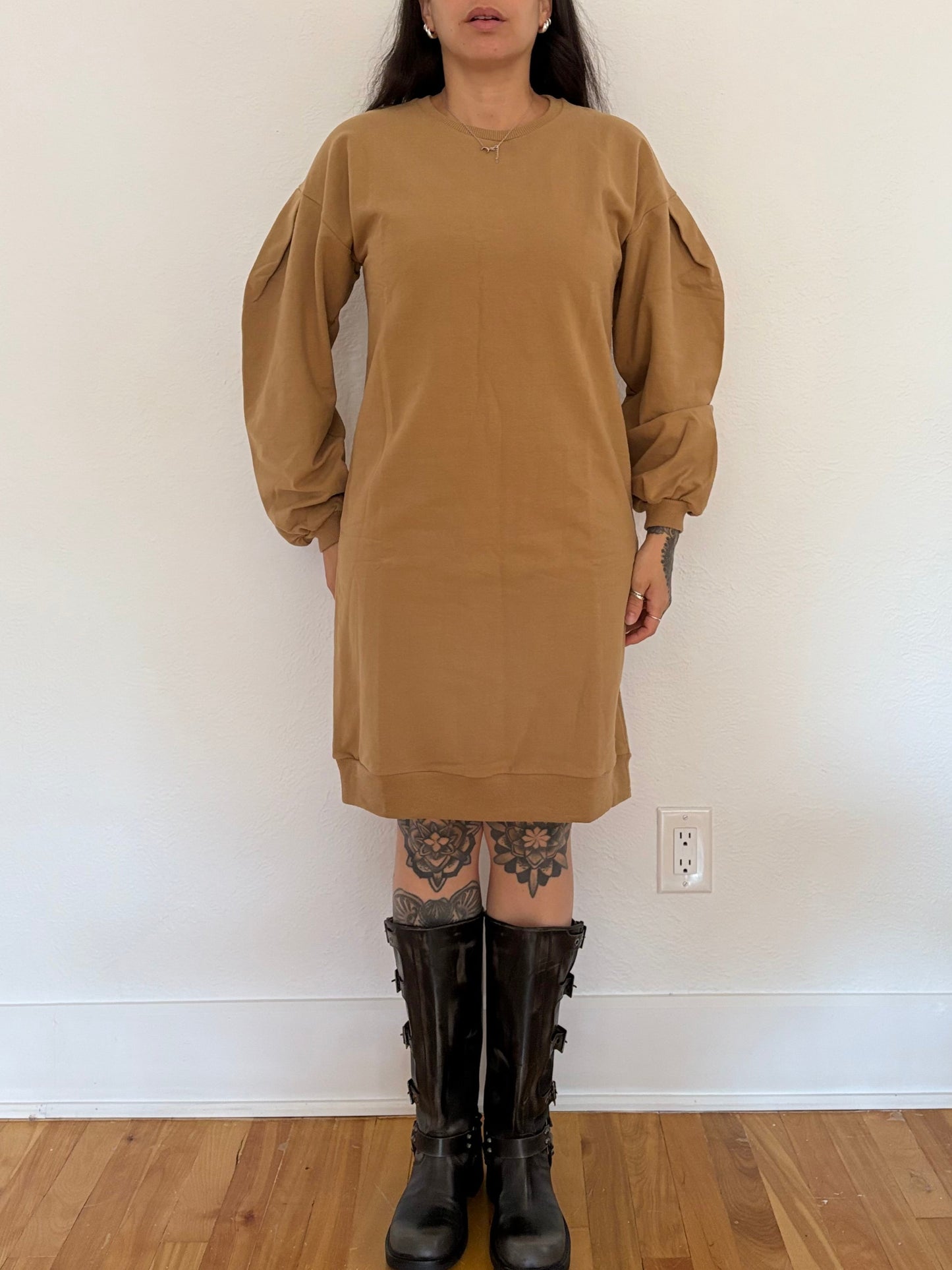 The simple folk oversized sweater dress in camel *Multiple sizes*