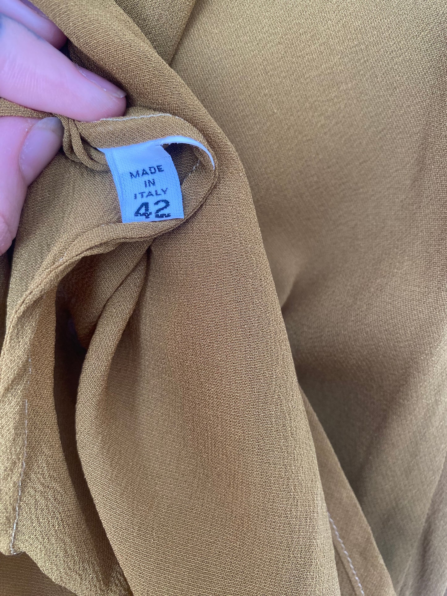 Robe nuisette transparente ocre XS/S