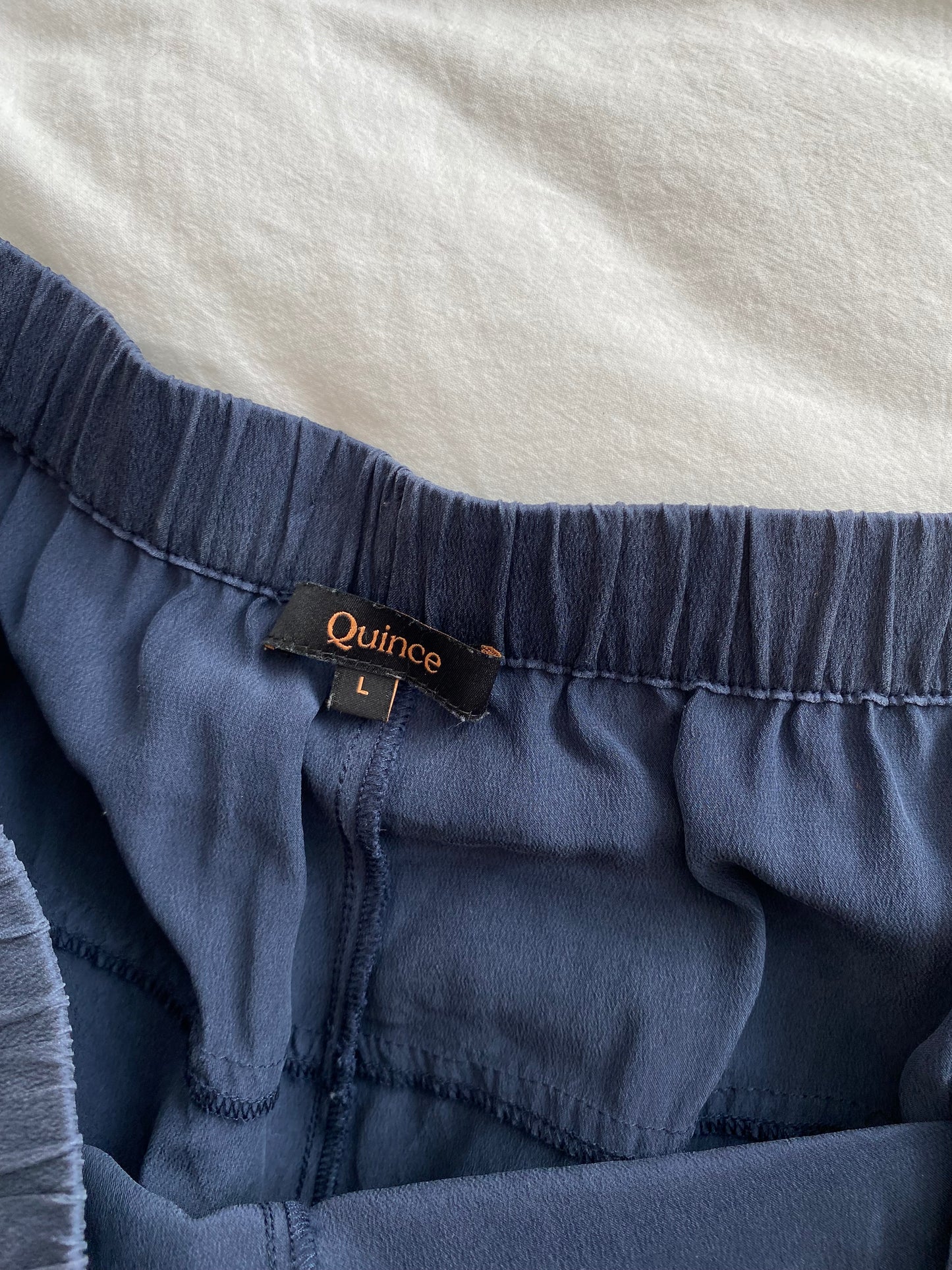Pantalon large en soie Quince Large
