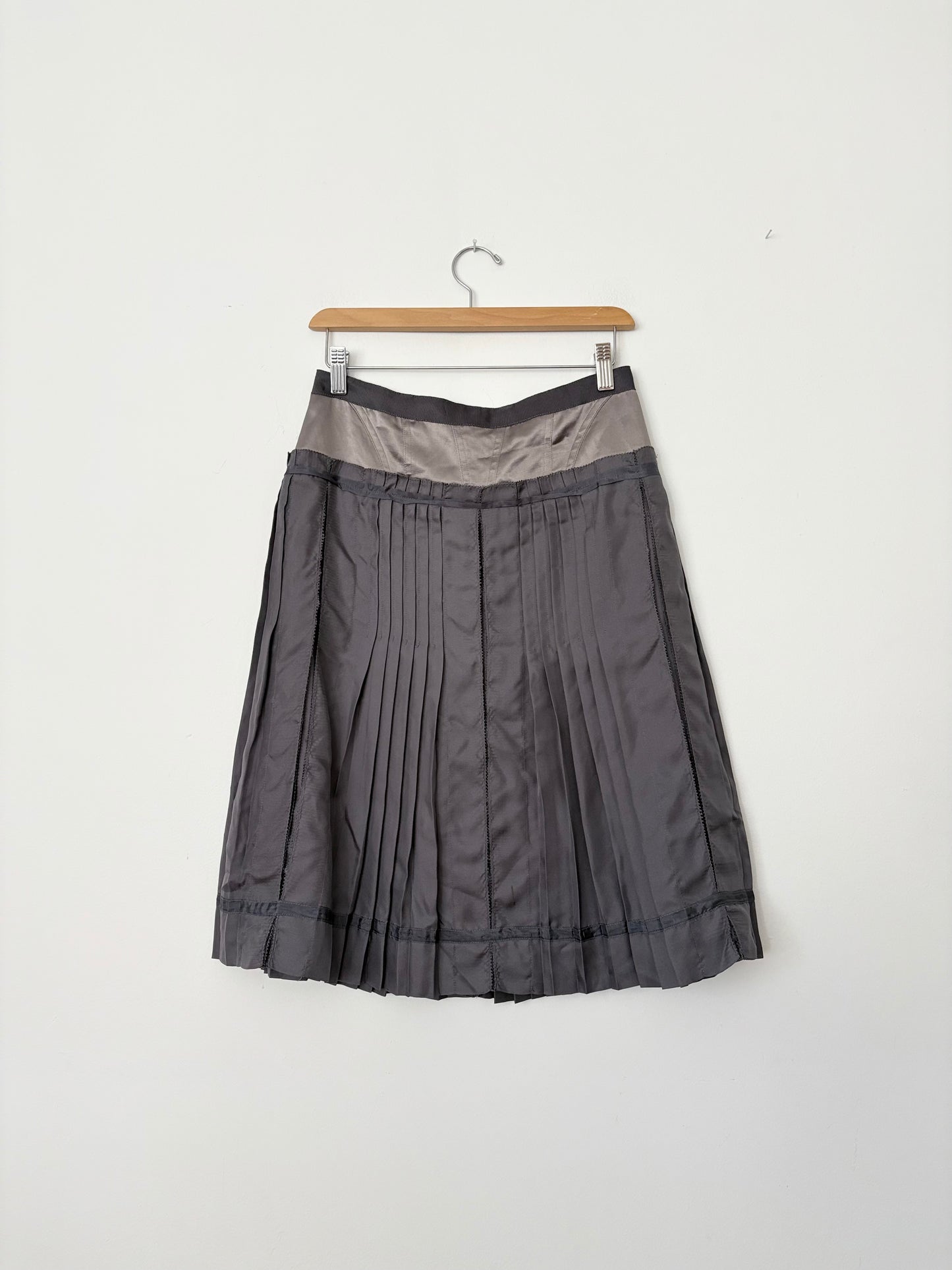 Y2K BCBG Runway silk pleated skirt XS/S