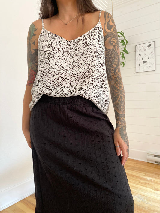 Anthropologie mine polka dot tank top Large