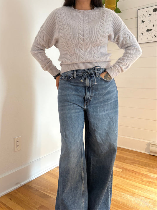 Pull en cachemire torsadé Saks Fifth Avenue Medium