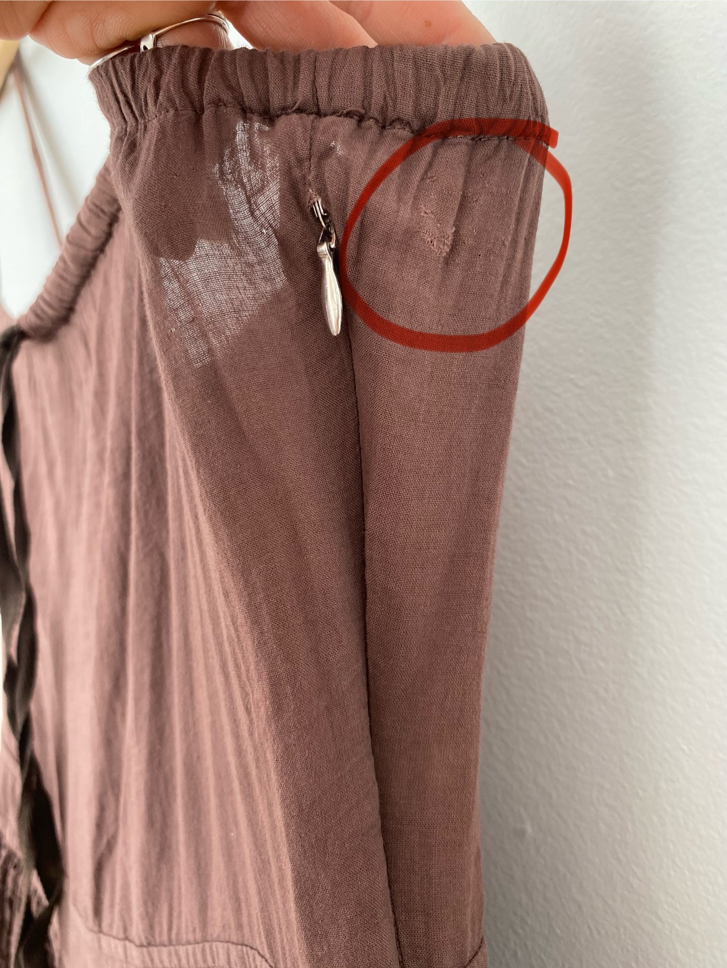 Mini-robe marron chocolat à œillets Fiorucci Medium