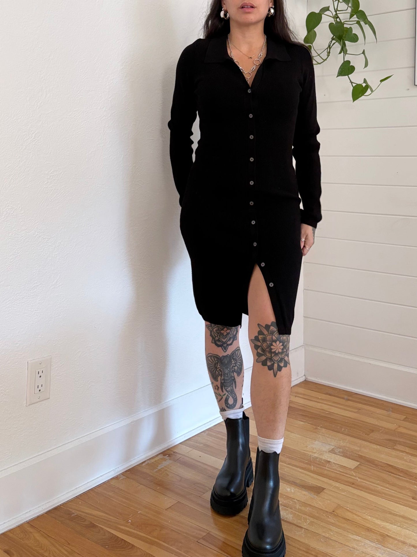 Wilfred cove button up sweater dress Large