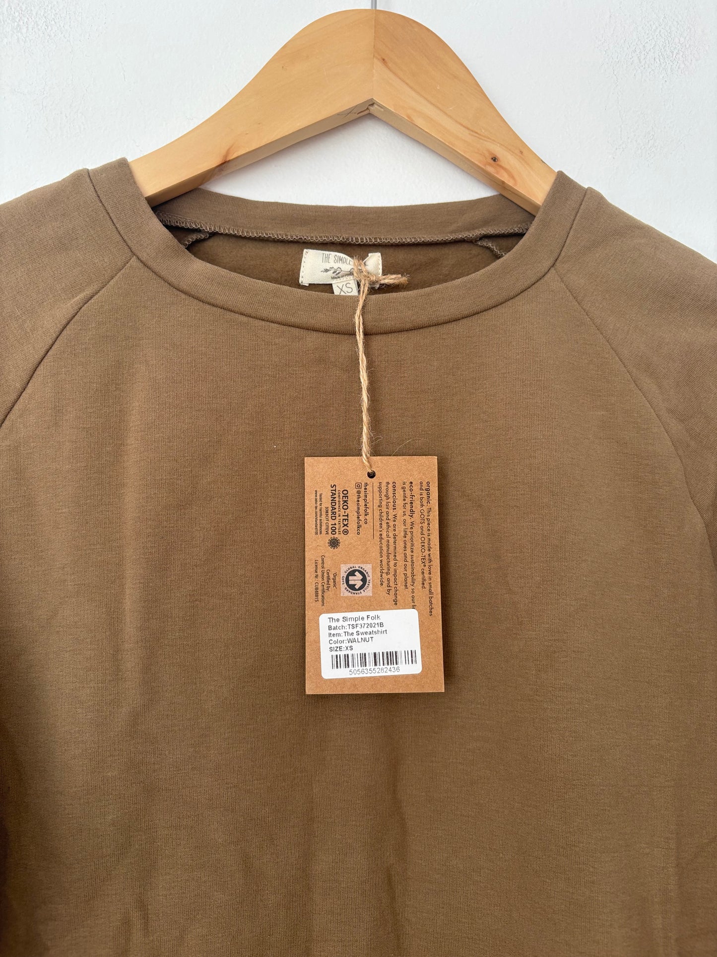 The simple folk The sweatshirt in walnut XS