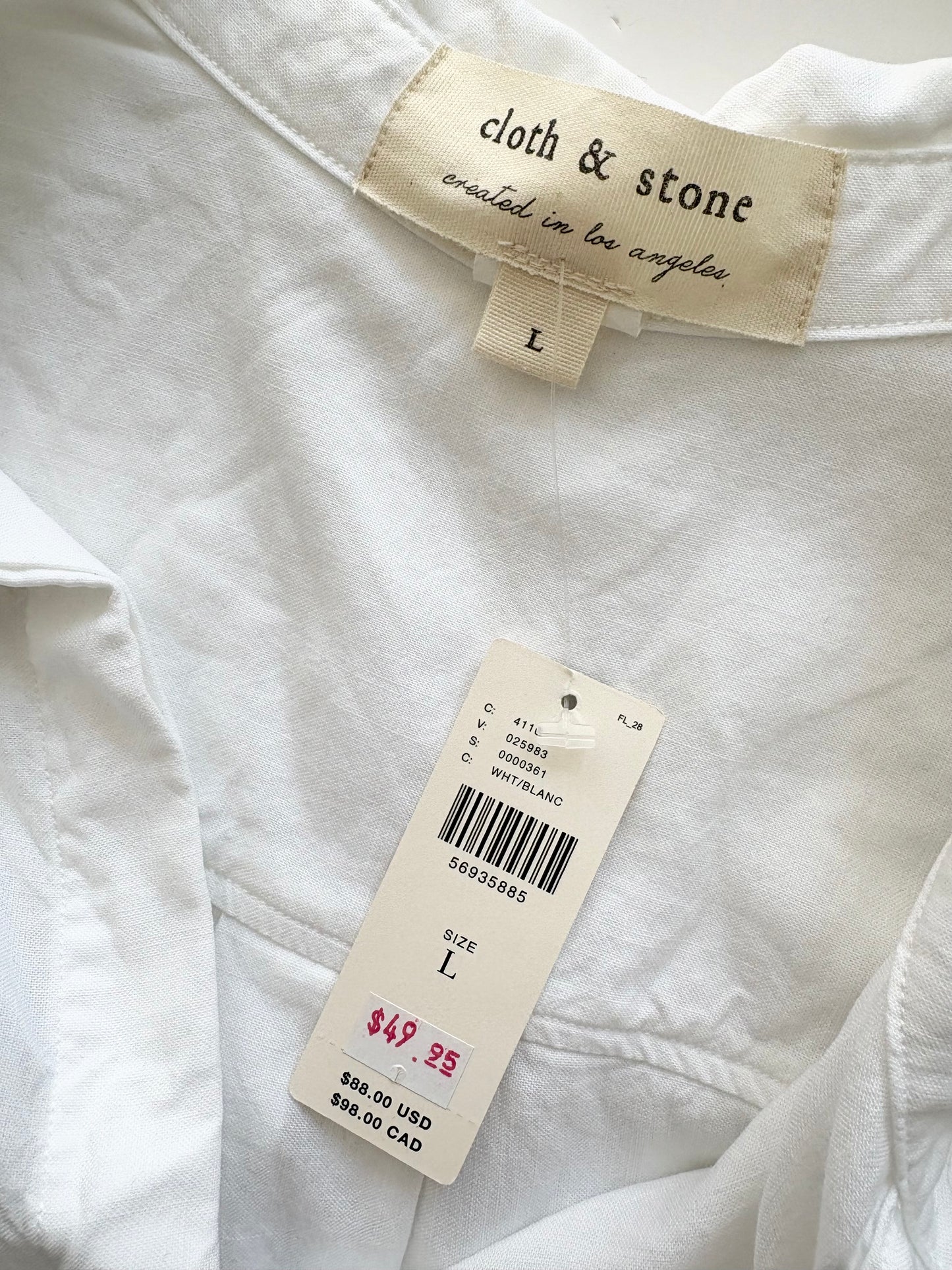 Chemisier sans manches noué sur le devant Cloth & Stone, taille L