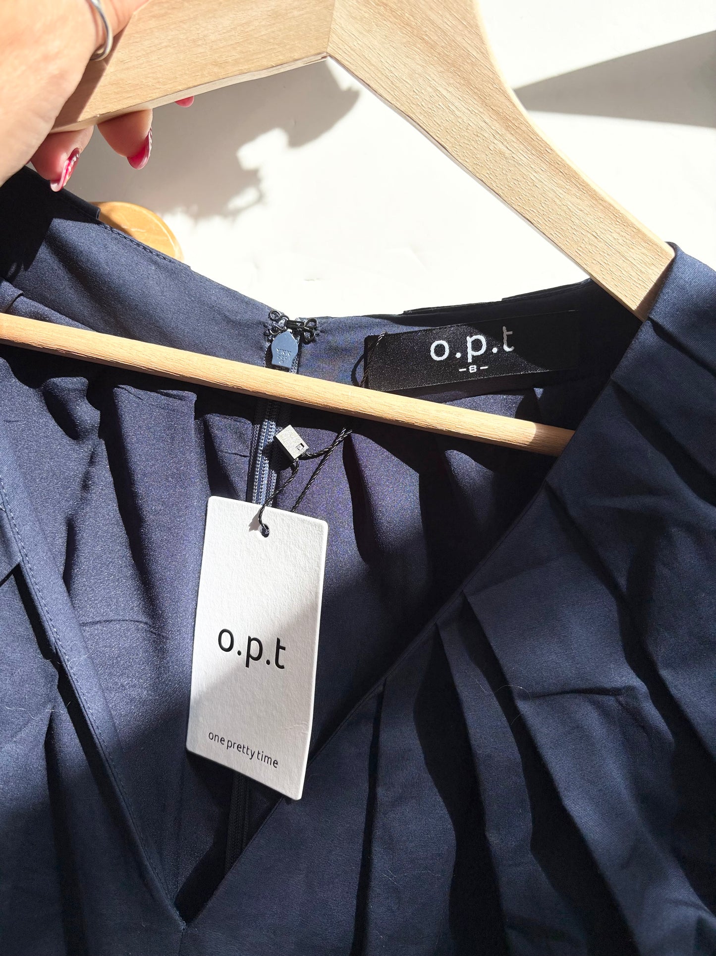 O.P.T puff sleeve belted dress Large