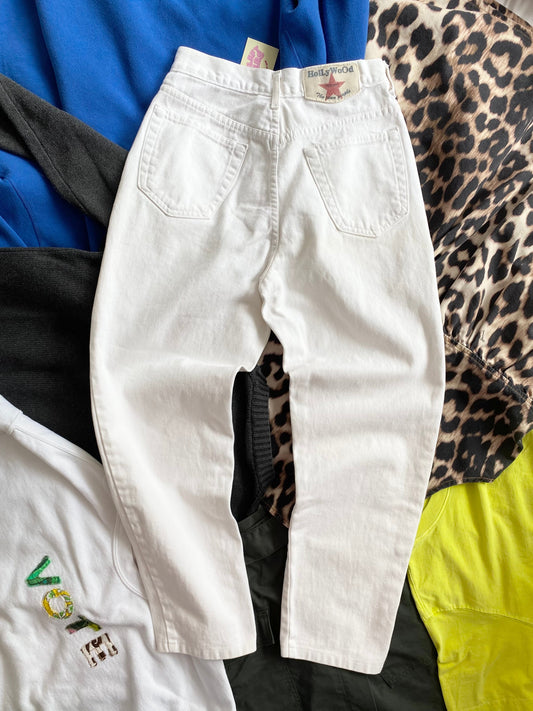 Jean mom blanc vintage Hollywood W26