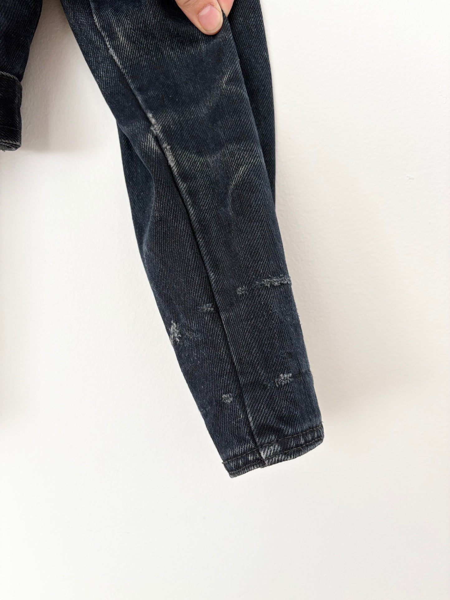 Veste de motard en jean Parasuco vintage S/M