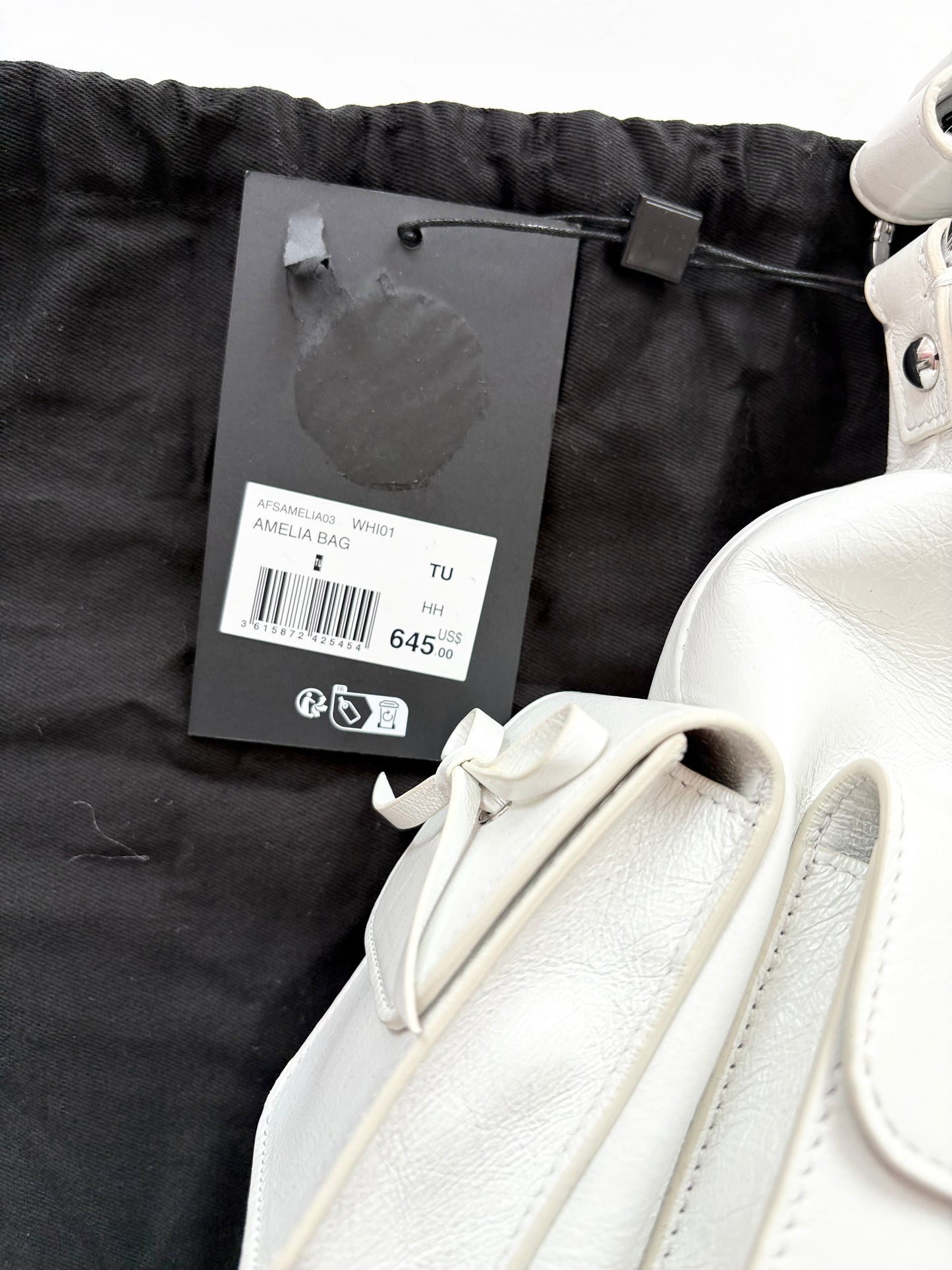 Sac Amelia blanc traitement vintage The Kooples