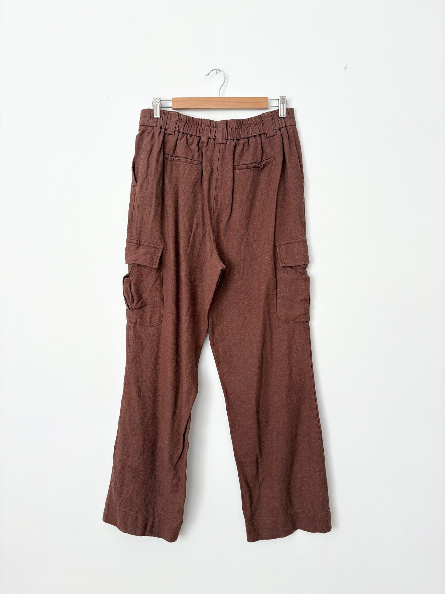House of Harlow linen blend cargo pants M/L