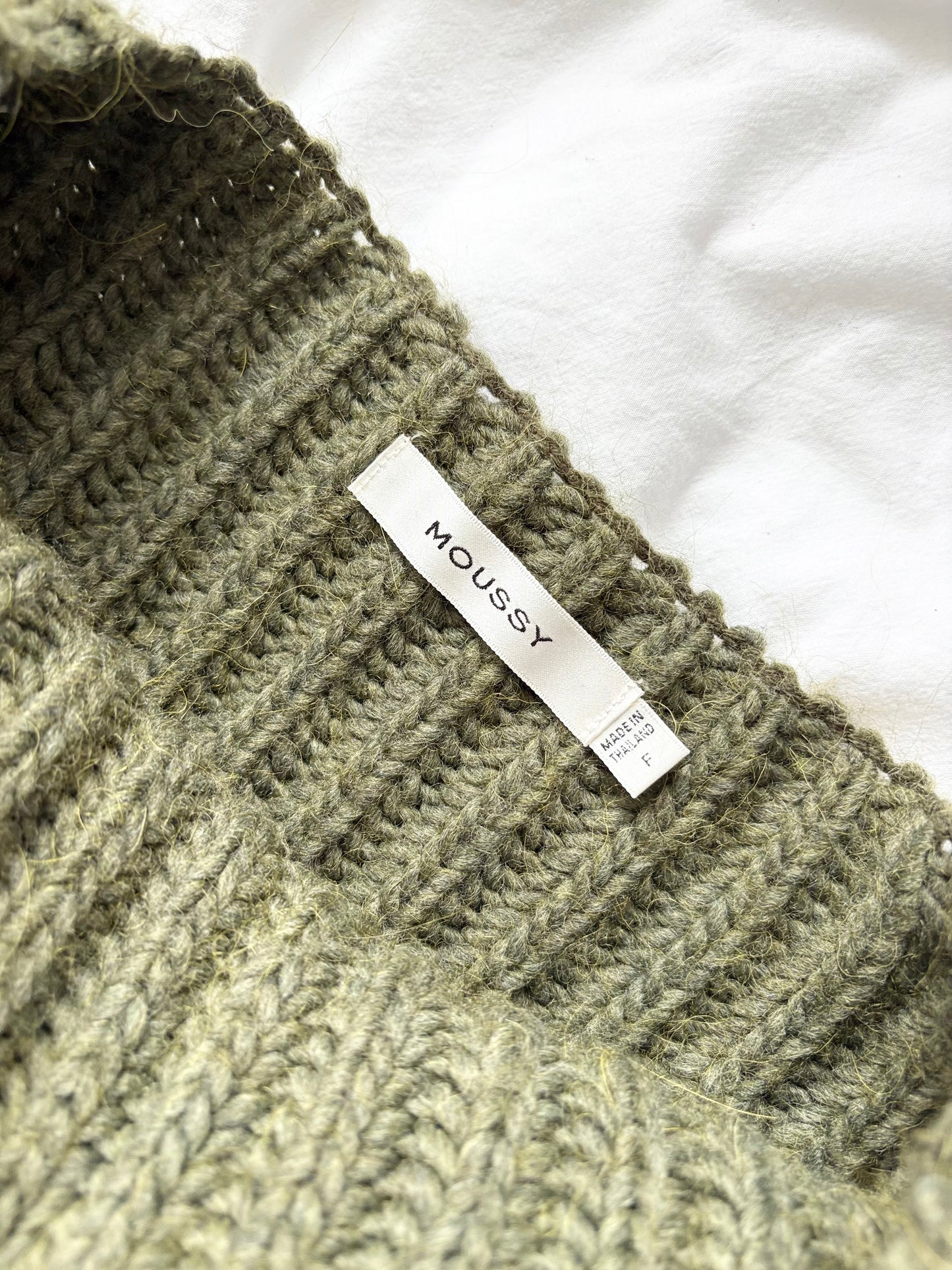 Moussy Alpaca blend rib long knit S-L