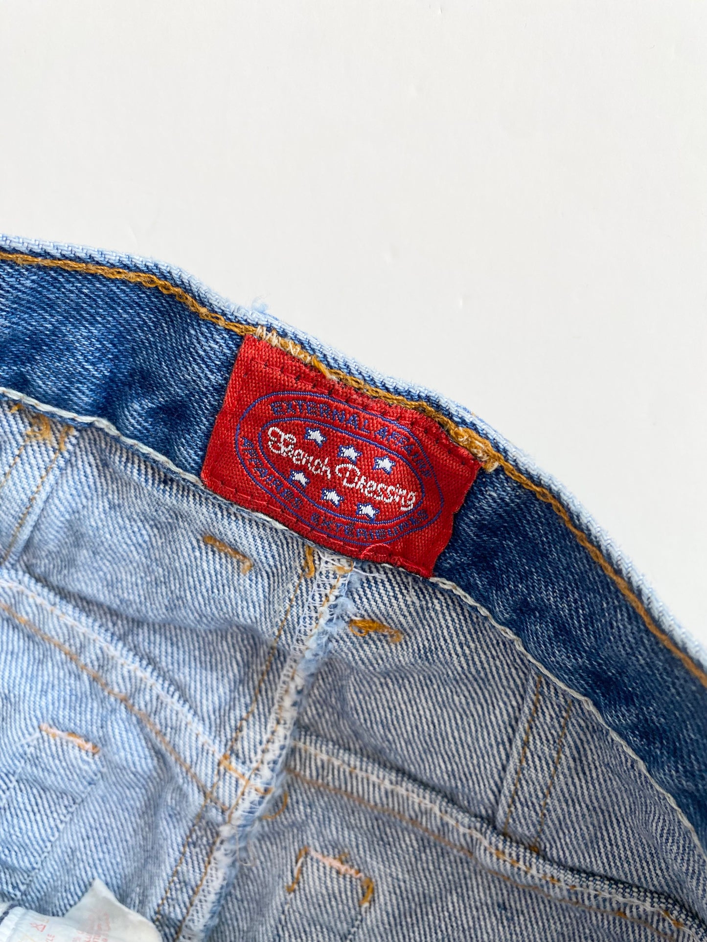 Jupe midi en jean taille haute vintage W27