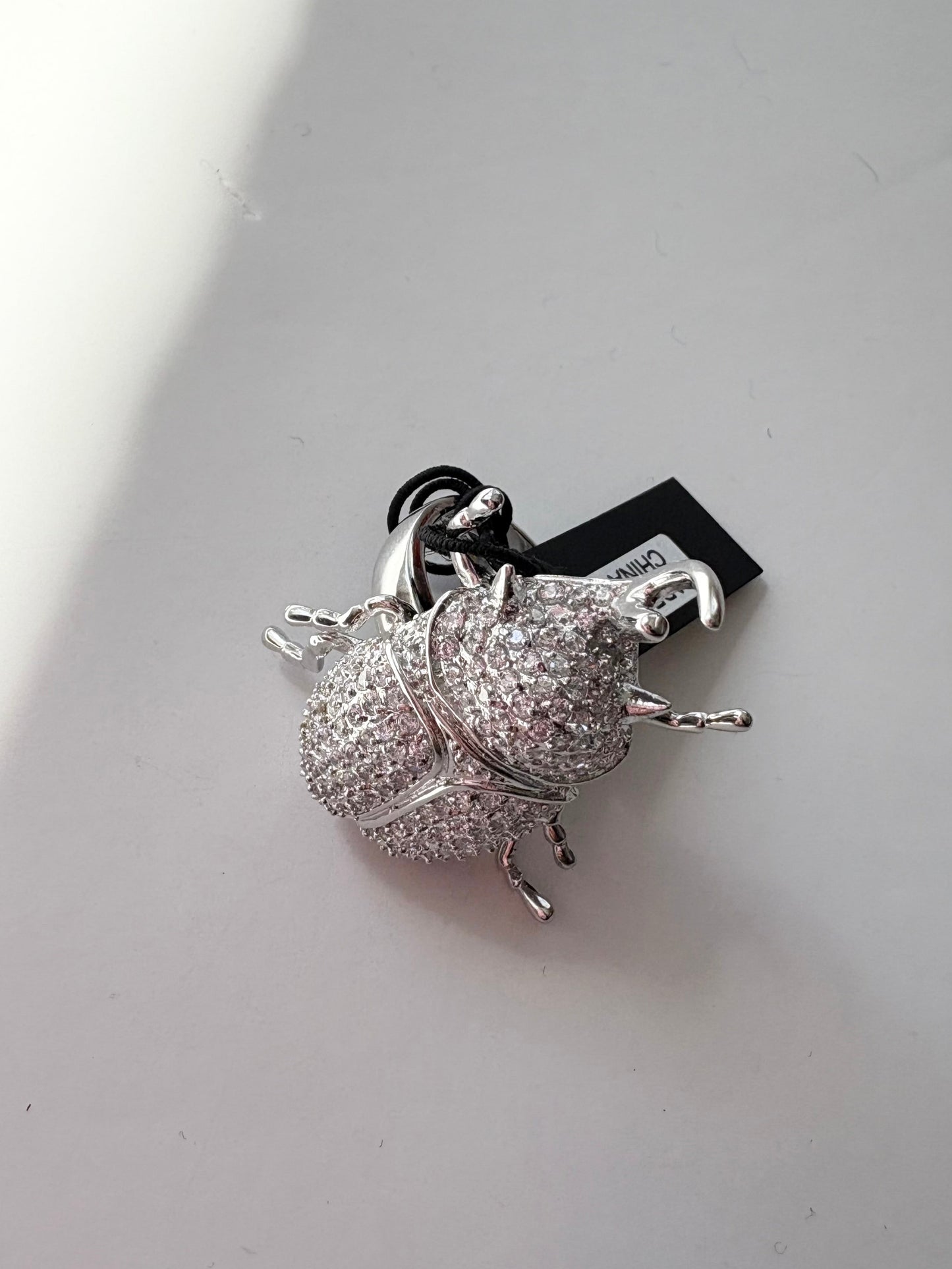 Noir NYC beetle cubic zirconia ring