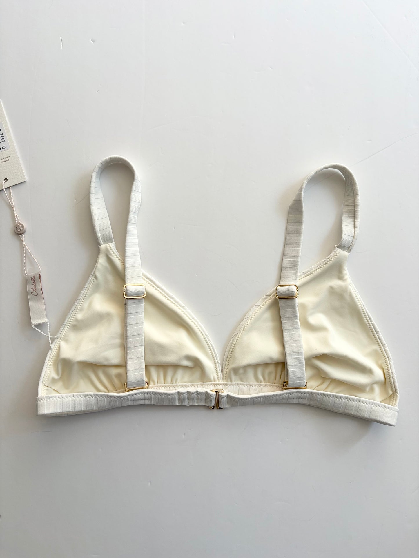 Haut de bikini Cleobella côtelé ivoire taille L