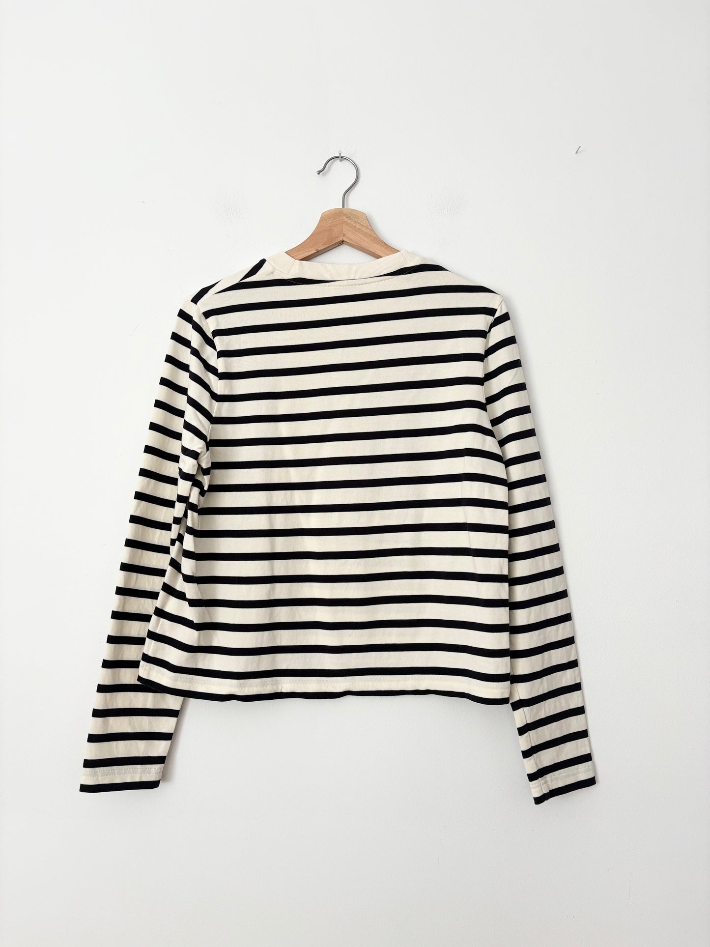 COS heavyweight cotton stripe LS tee Medium