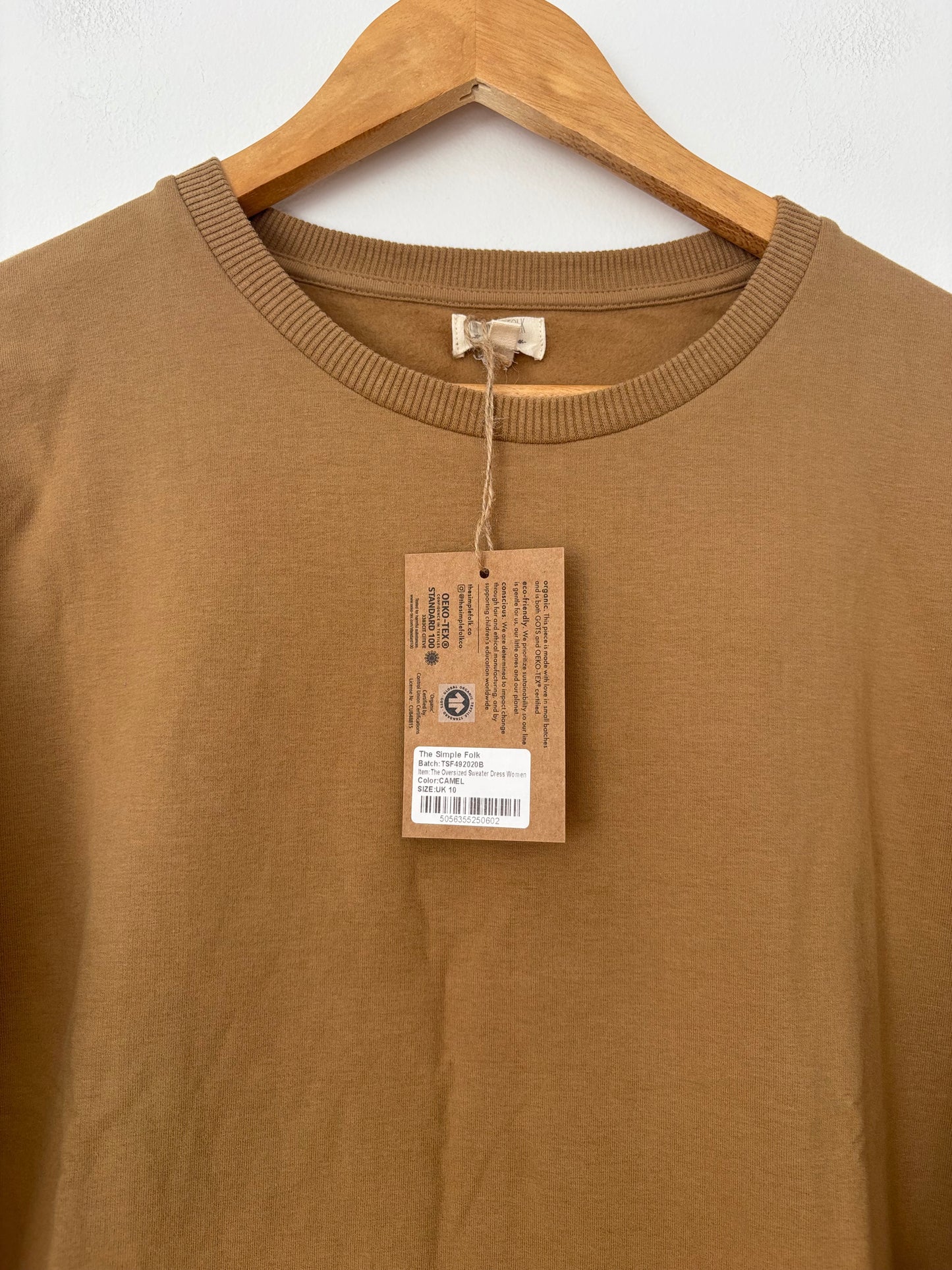 The simple folk oversized sweater dress in camel *Multiple sizes*