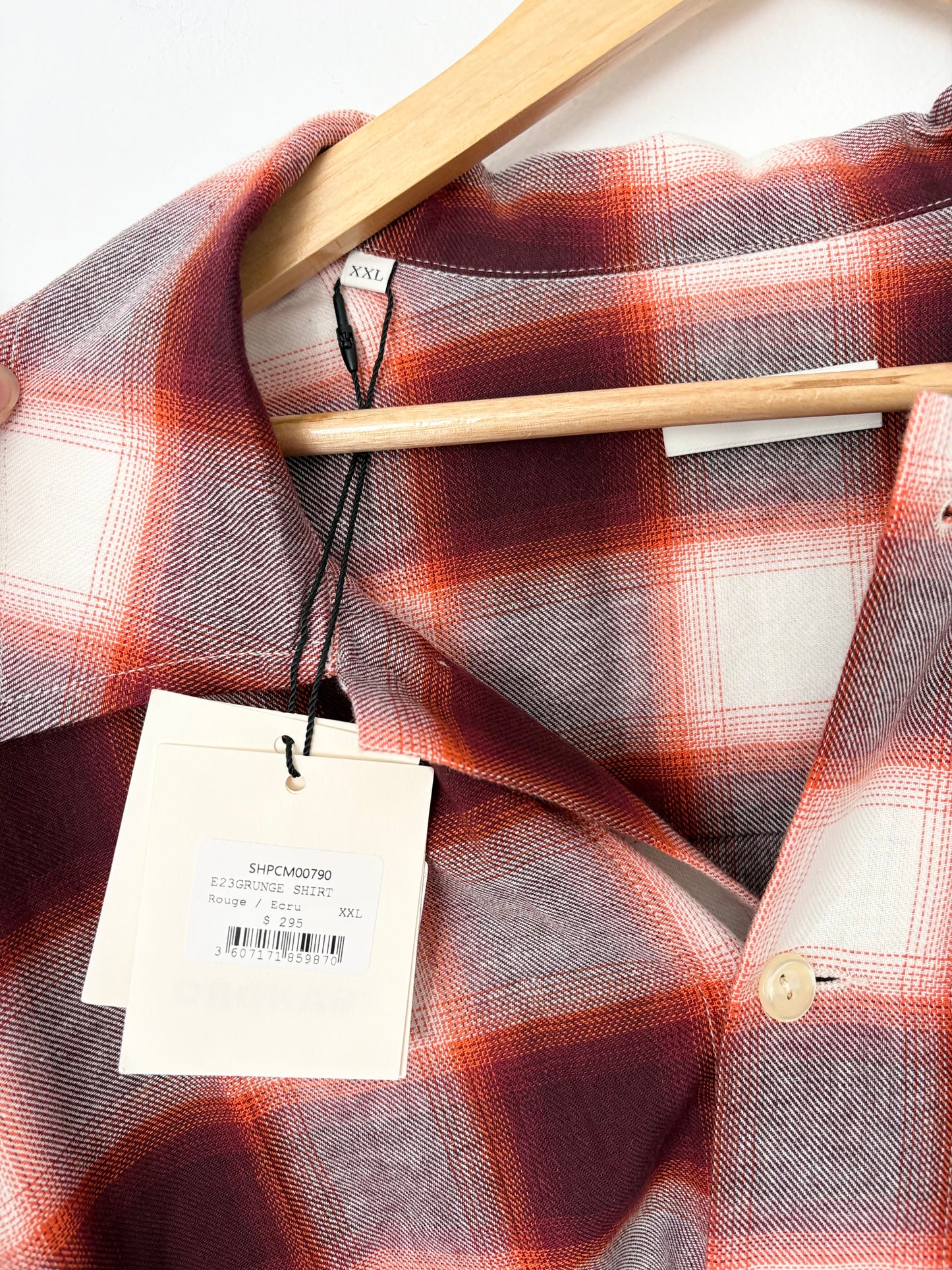Sandro checked grunge shirt 2XL