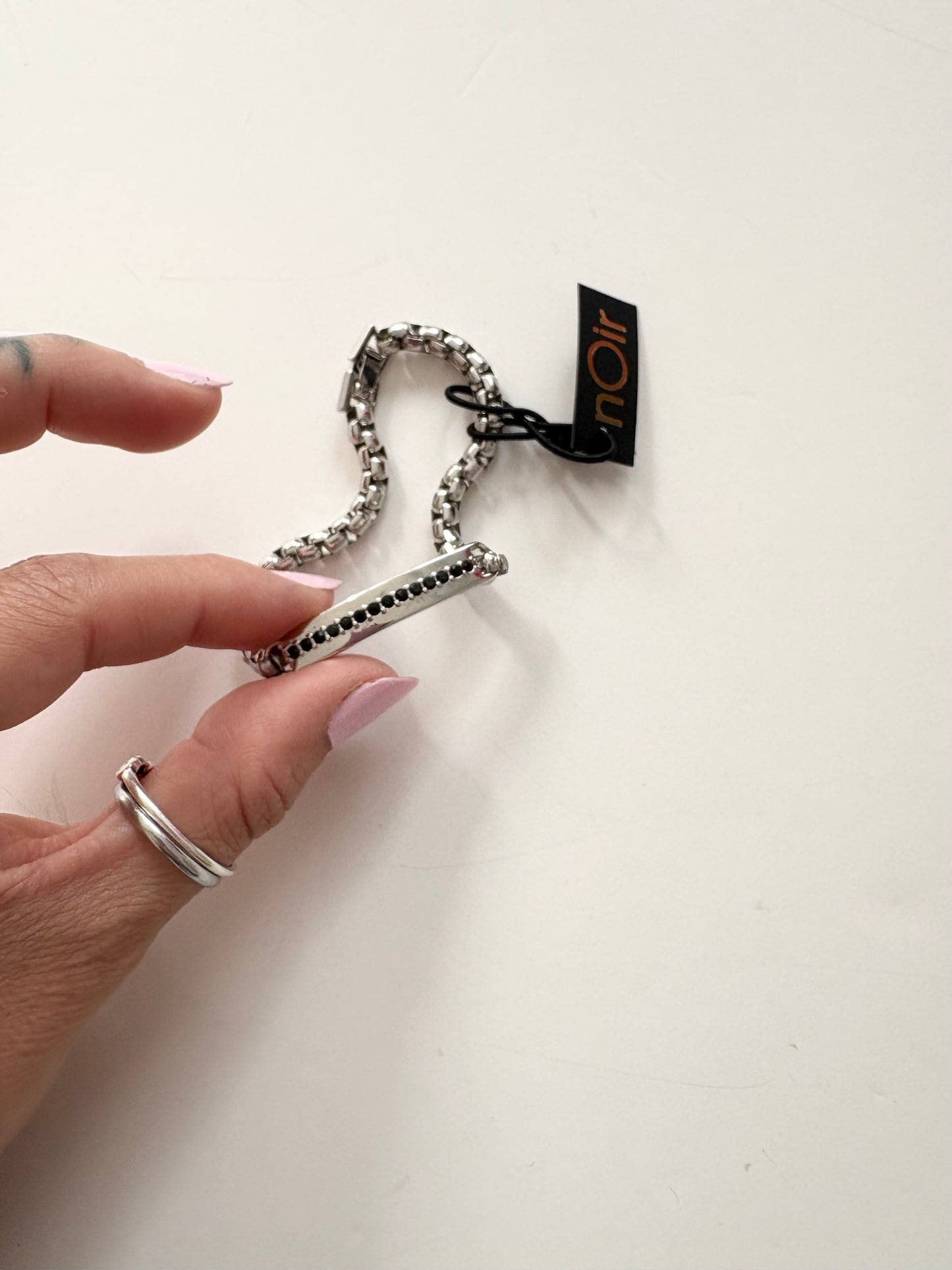 Noir NYC chain silver bracelet