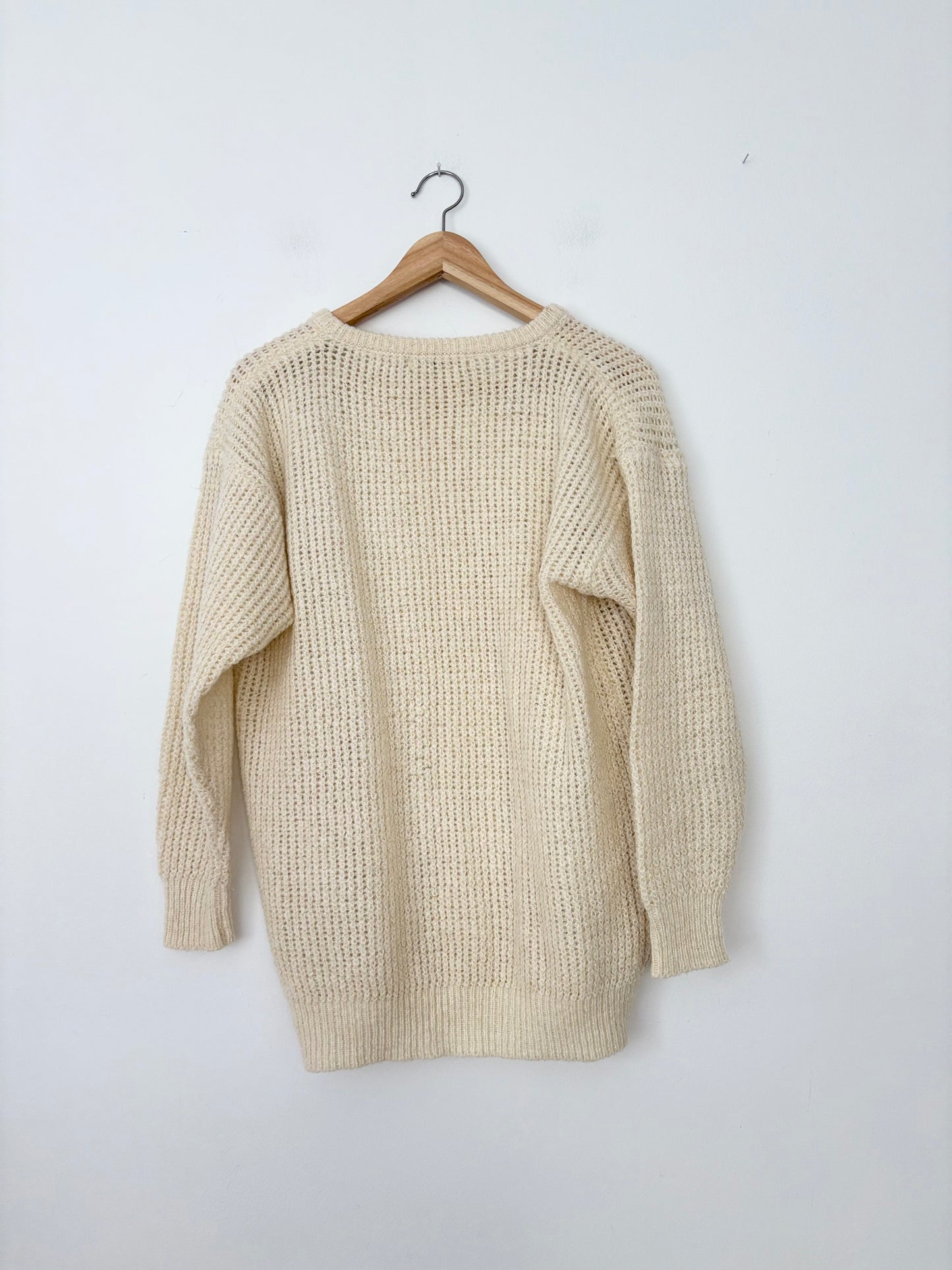 Pull vintage Esprit en maille métallisée mélangée mohair, taille S