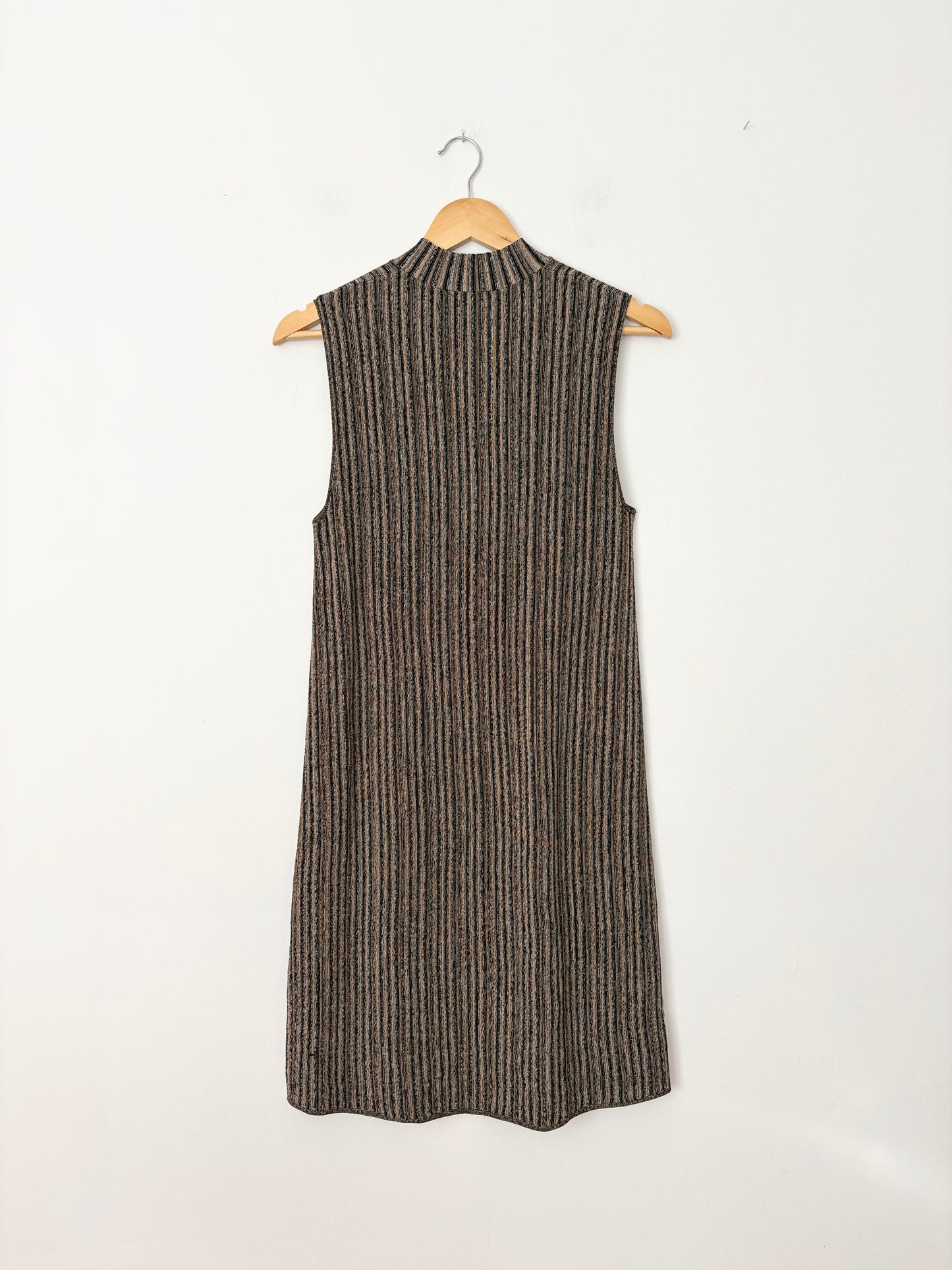 Theorry ottoman knit dress in metallic S/M