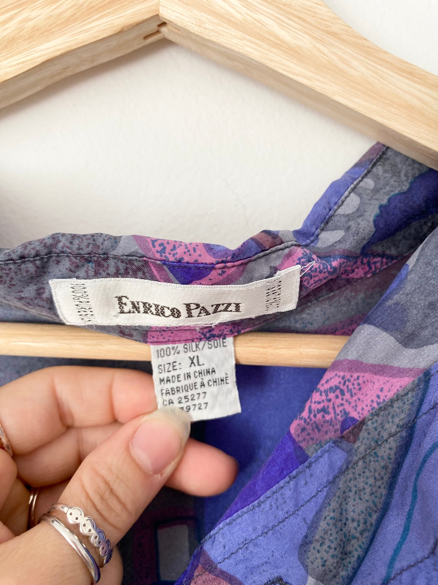 Vintage Enrico Pazzi silk shirt XL