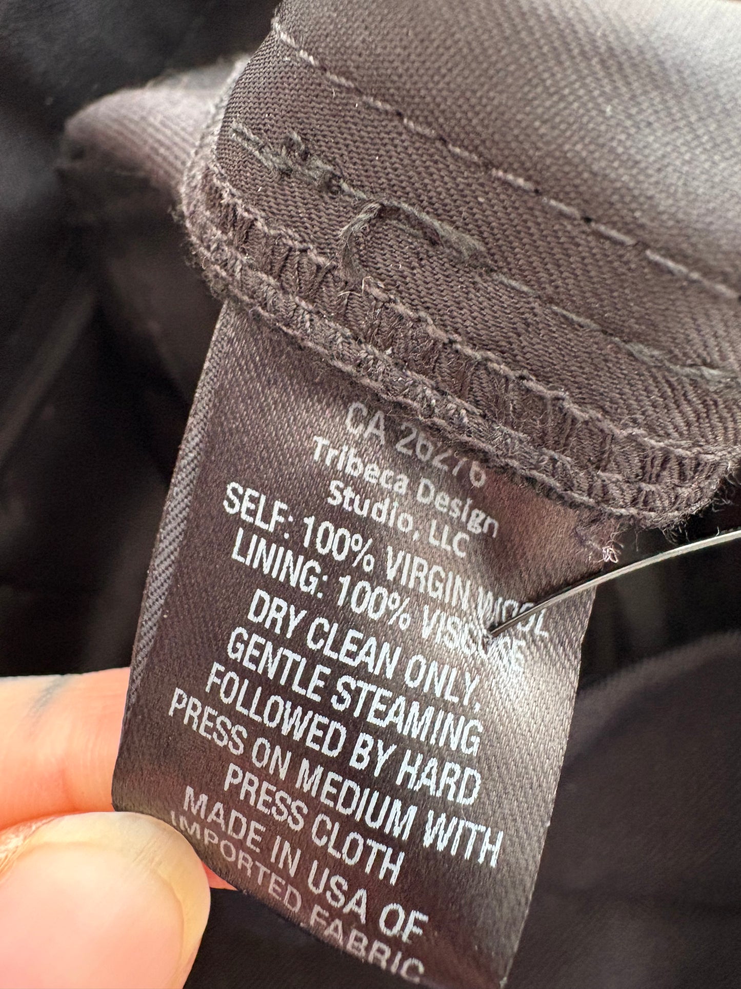 Pantalon droit classique en laine Nili Lotan, taille XS/S