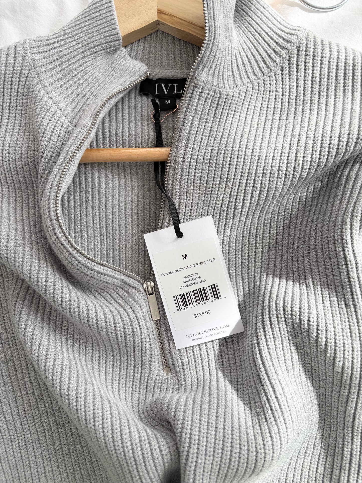 IVL Collective funnel half zip sweater M/L
