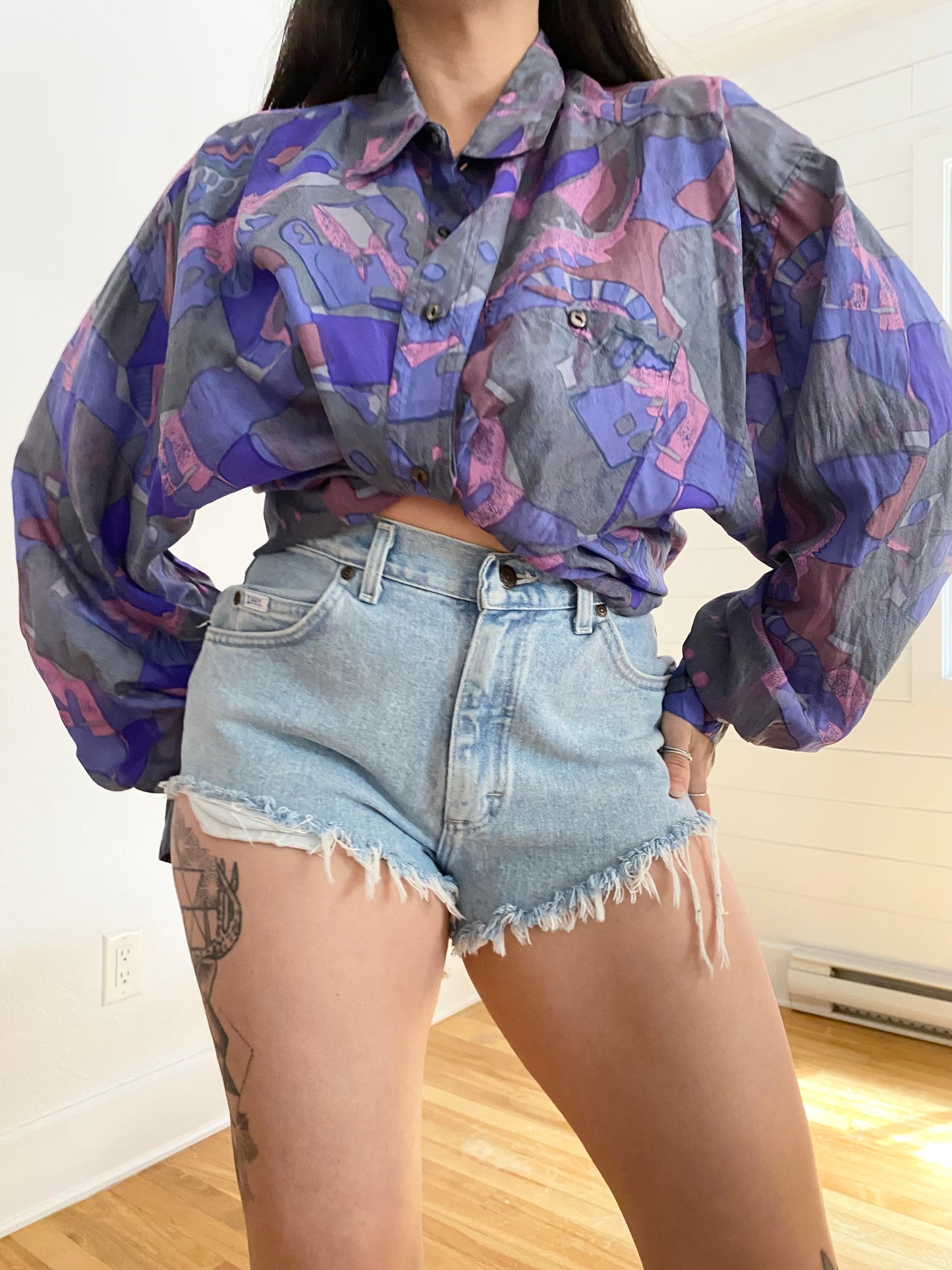 Vintage Enrico Pazzi silk shirt XL