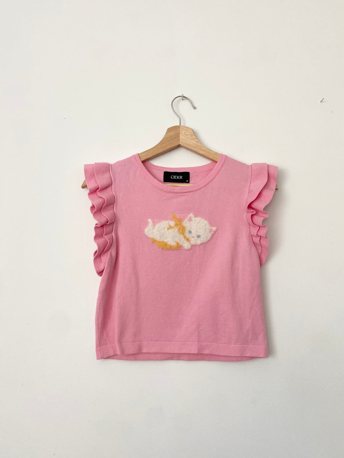 Cider ruffle stretchy baby tee Medium