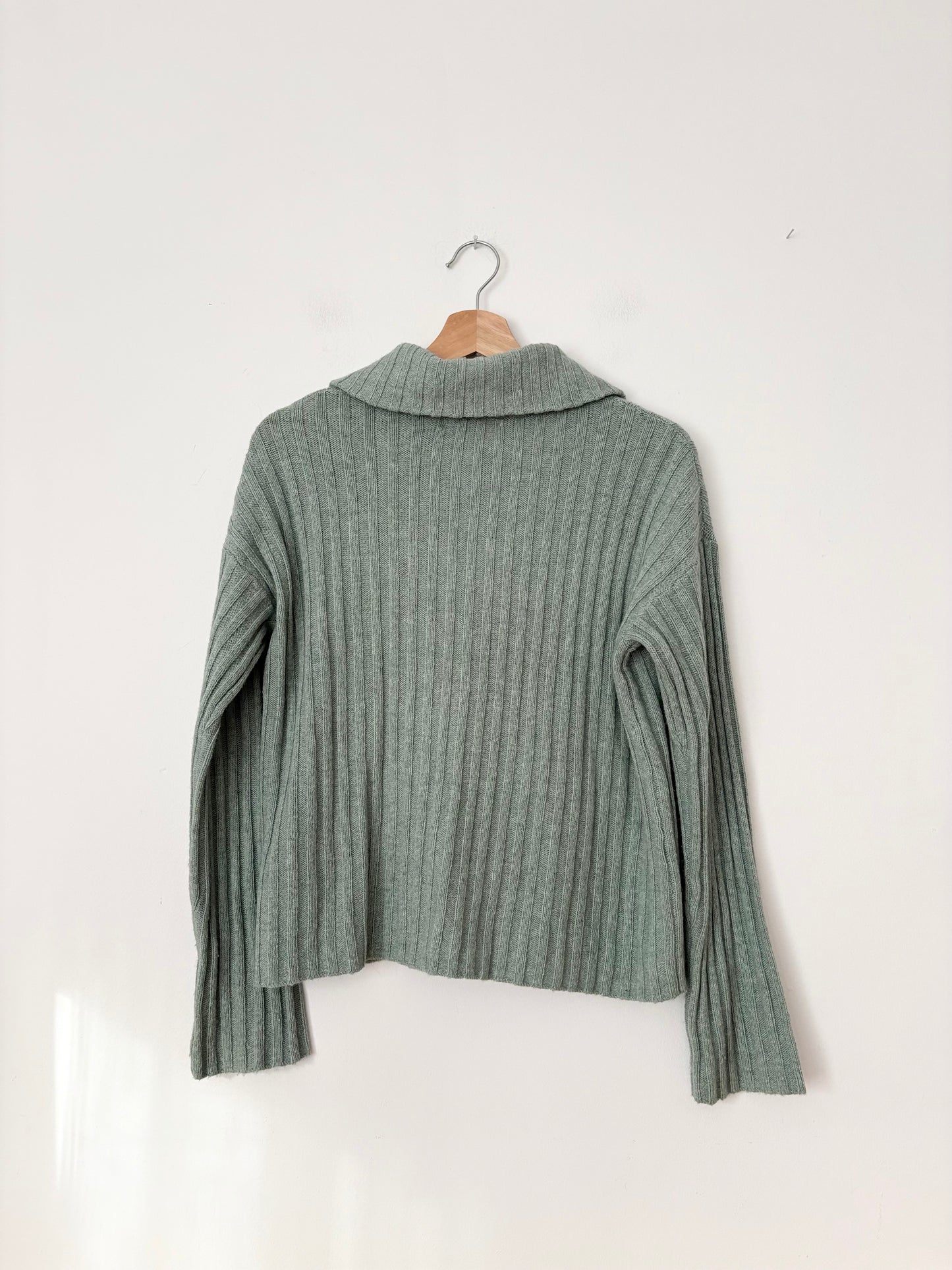 Madewell oversized collar wool blend cardigan S/M