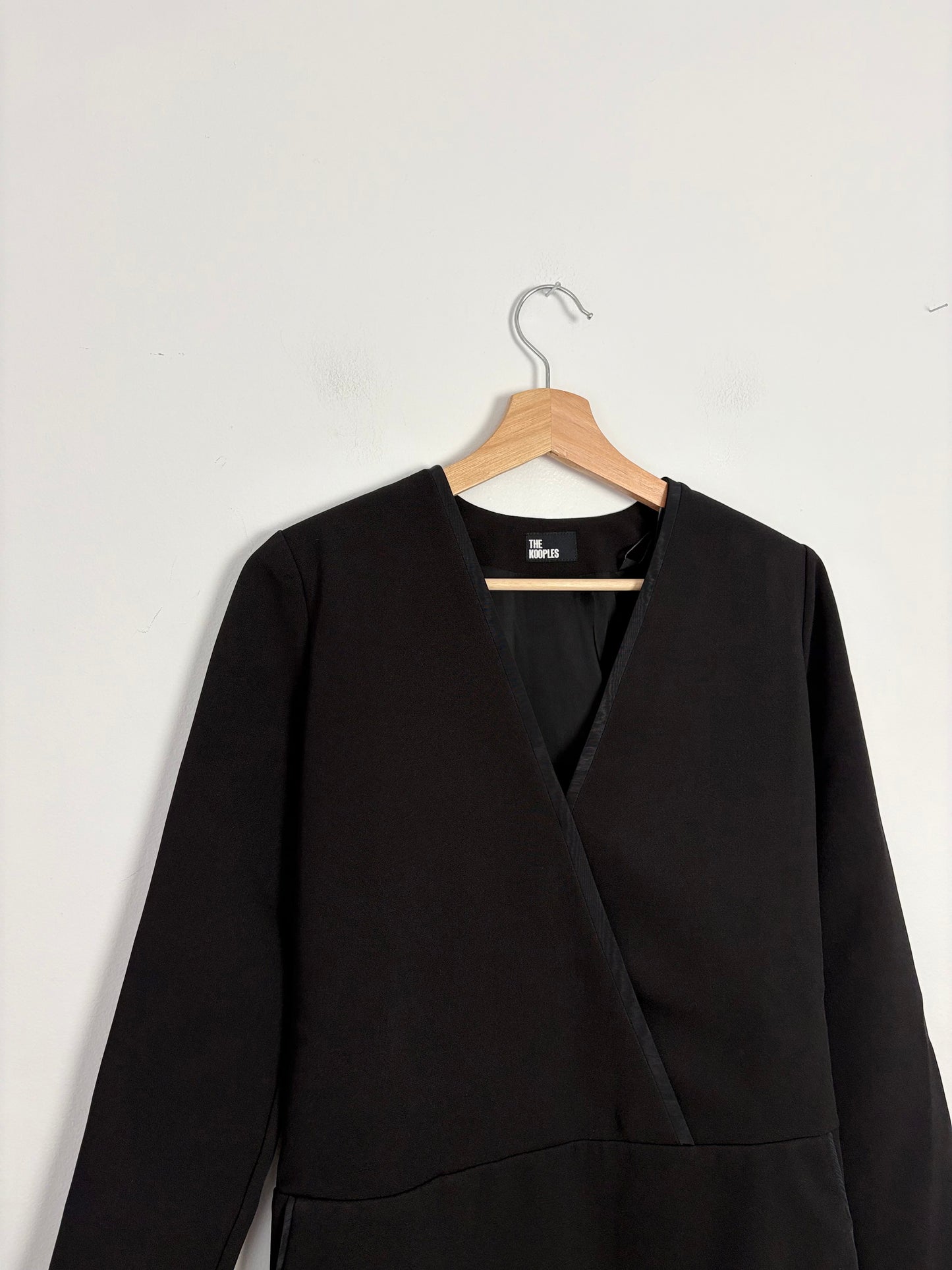 The kooples crossover drop waist mini dress small