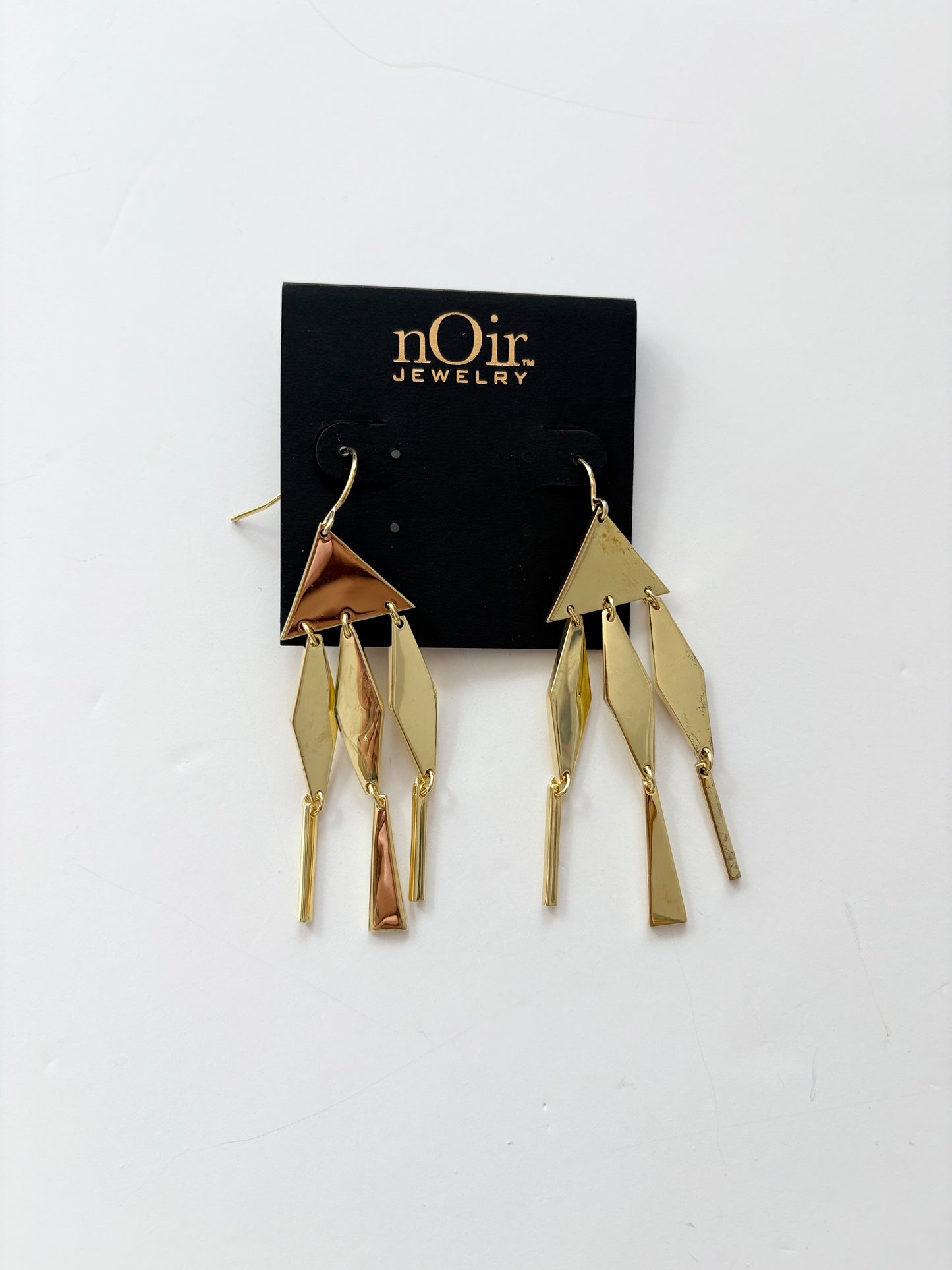 Noir NYC Edifice gold plated earrings