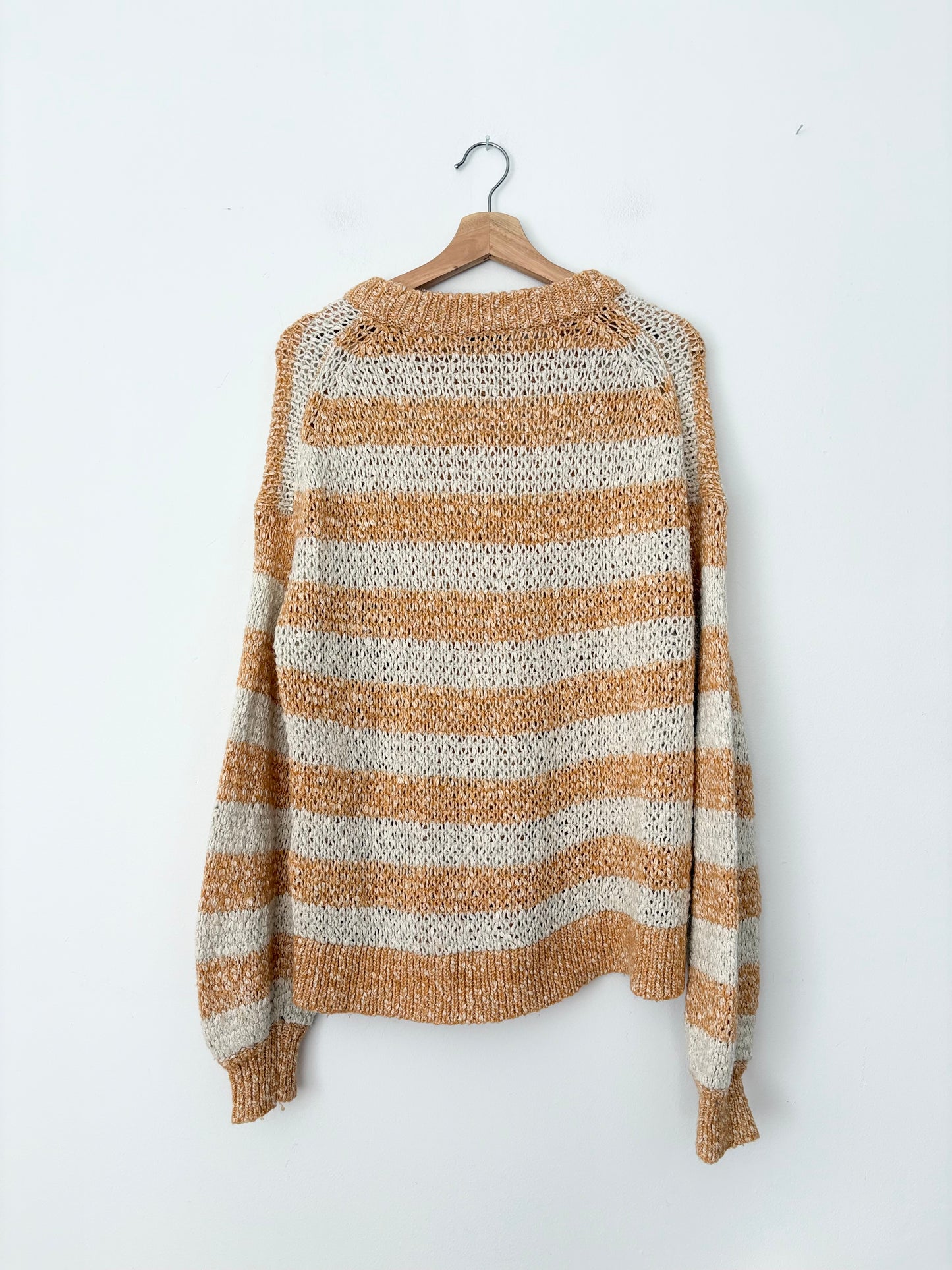 Madewell Baez pullover sweater in stripe Medium