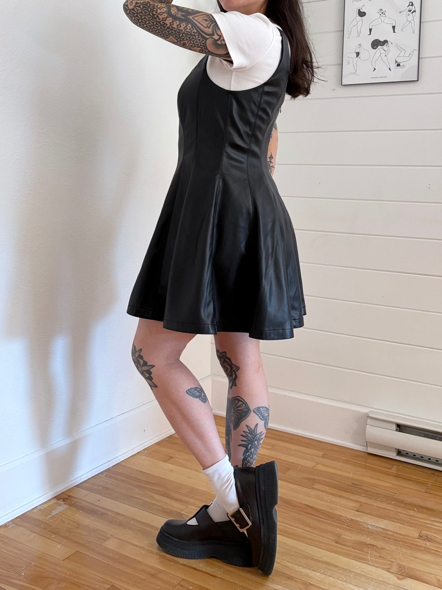 7 for all mankind vegan leather dress Large
