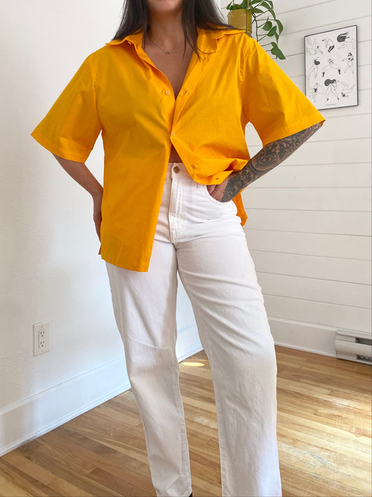 Chemise oversize jaune Sandro Paris XL