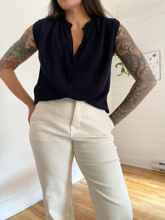 Vince semi sheer flowy blouse Small