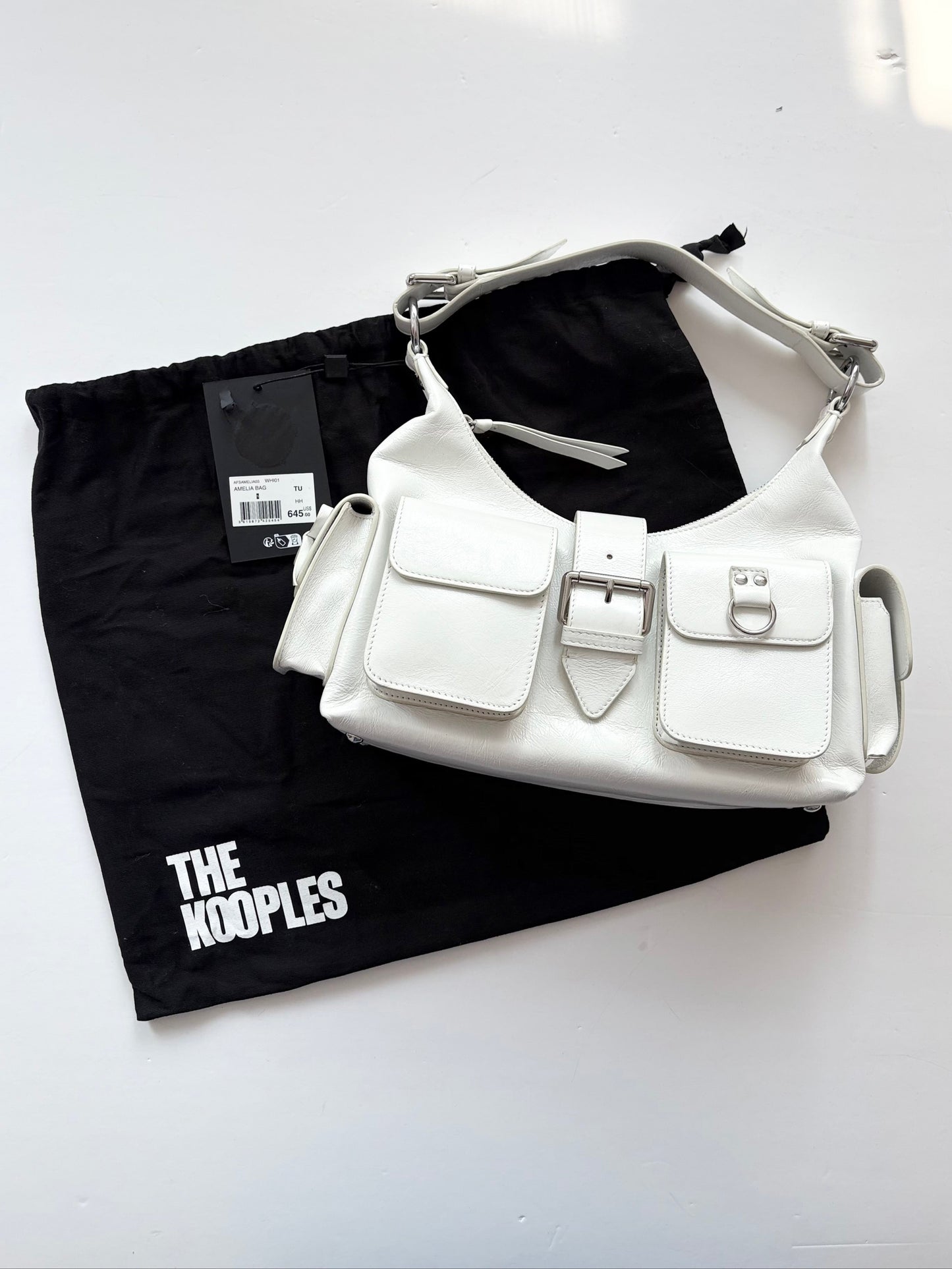 Sac Amelia blanc traitement vintage The Kooples