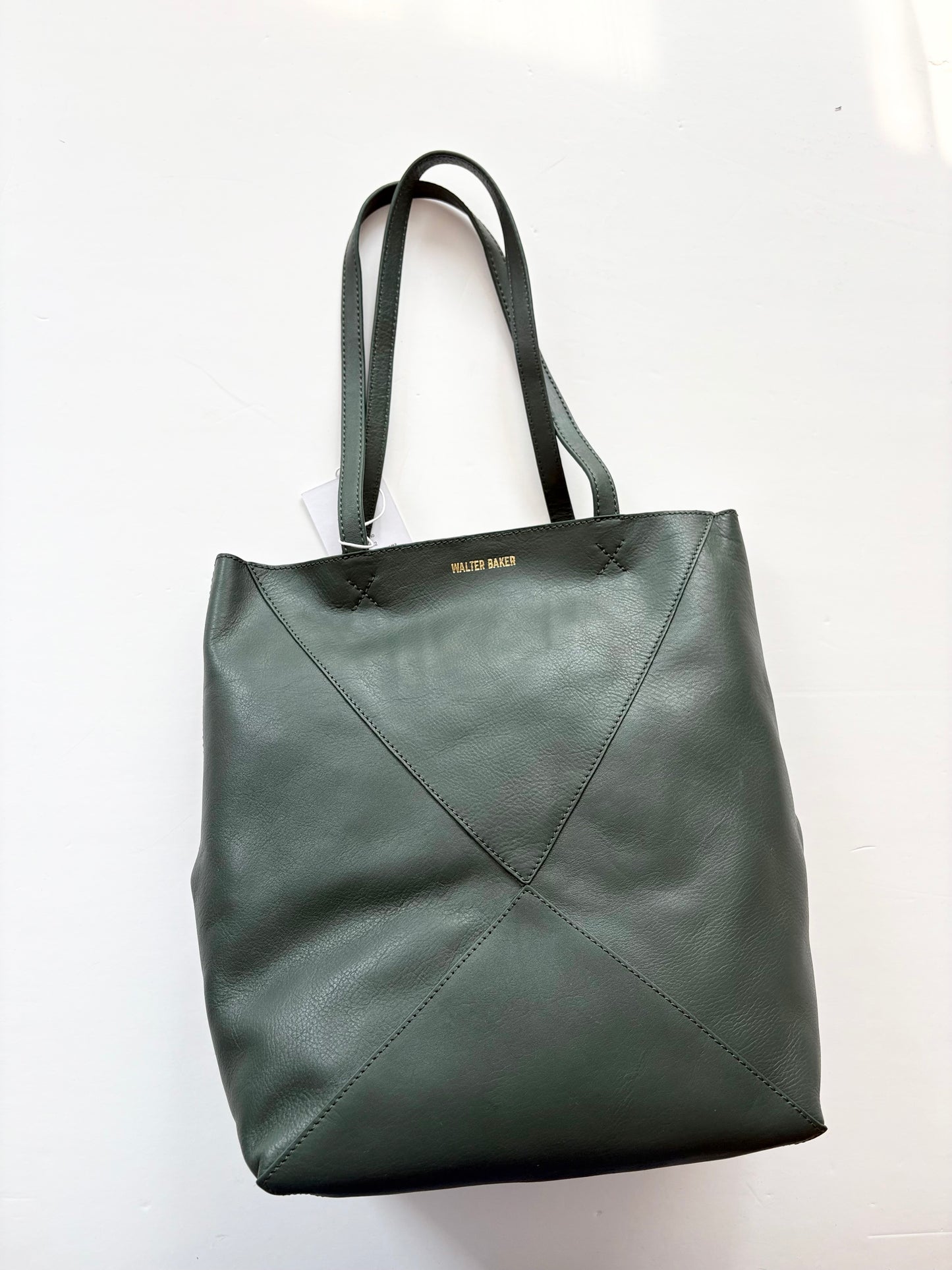 Walter Baker leather ledger tote bag