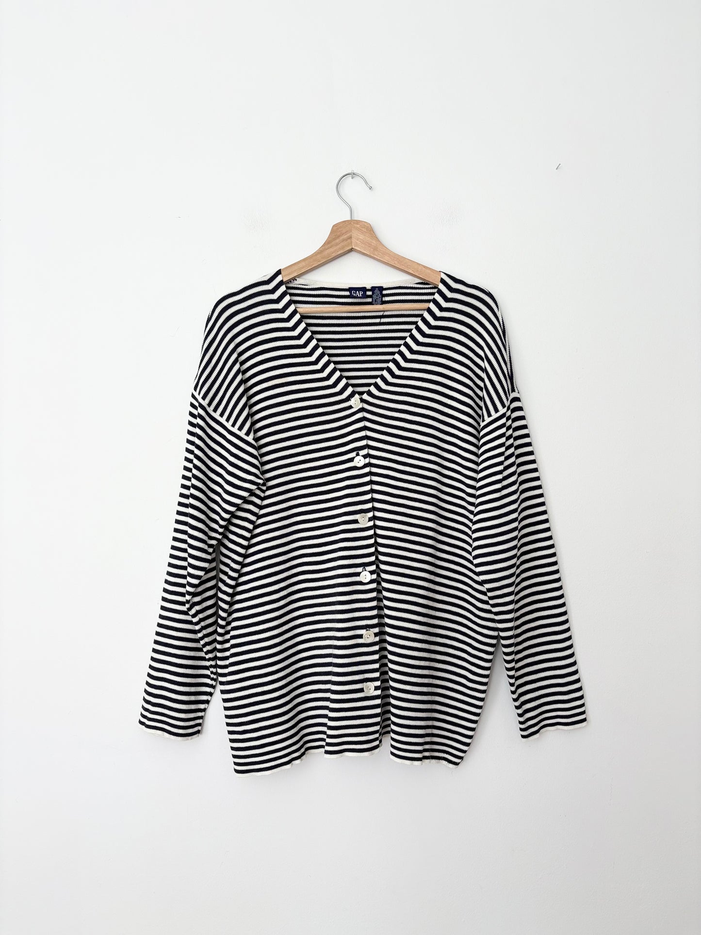 Vintage Gap stripe long cardigan Medium