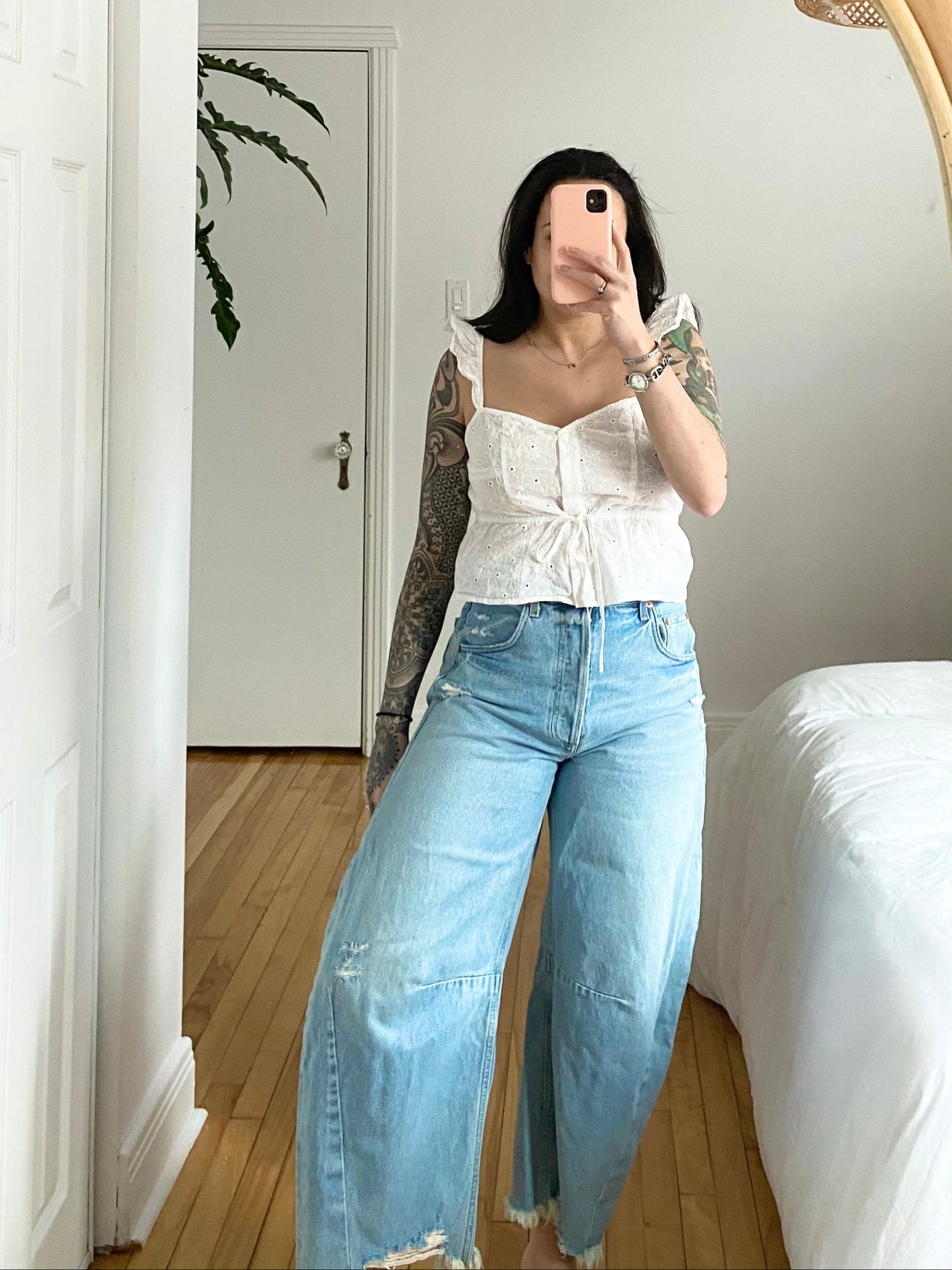 Louna eyelet sleeveless top Large
