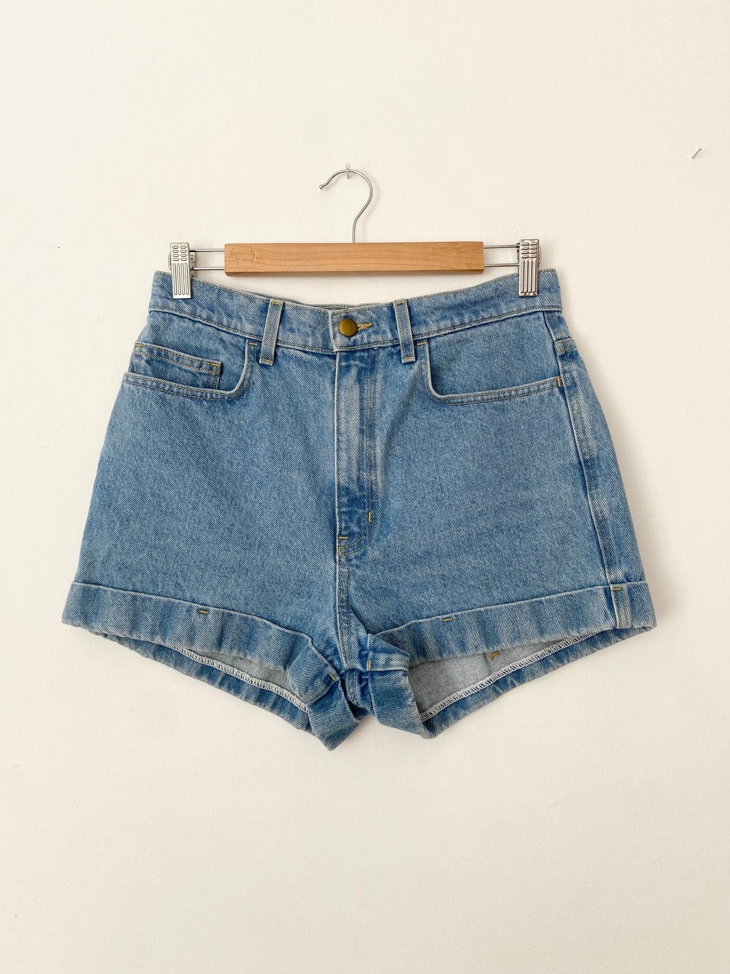 American Apparel high waist denim shorts W28