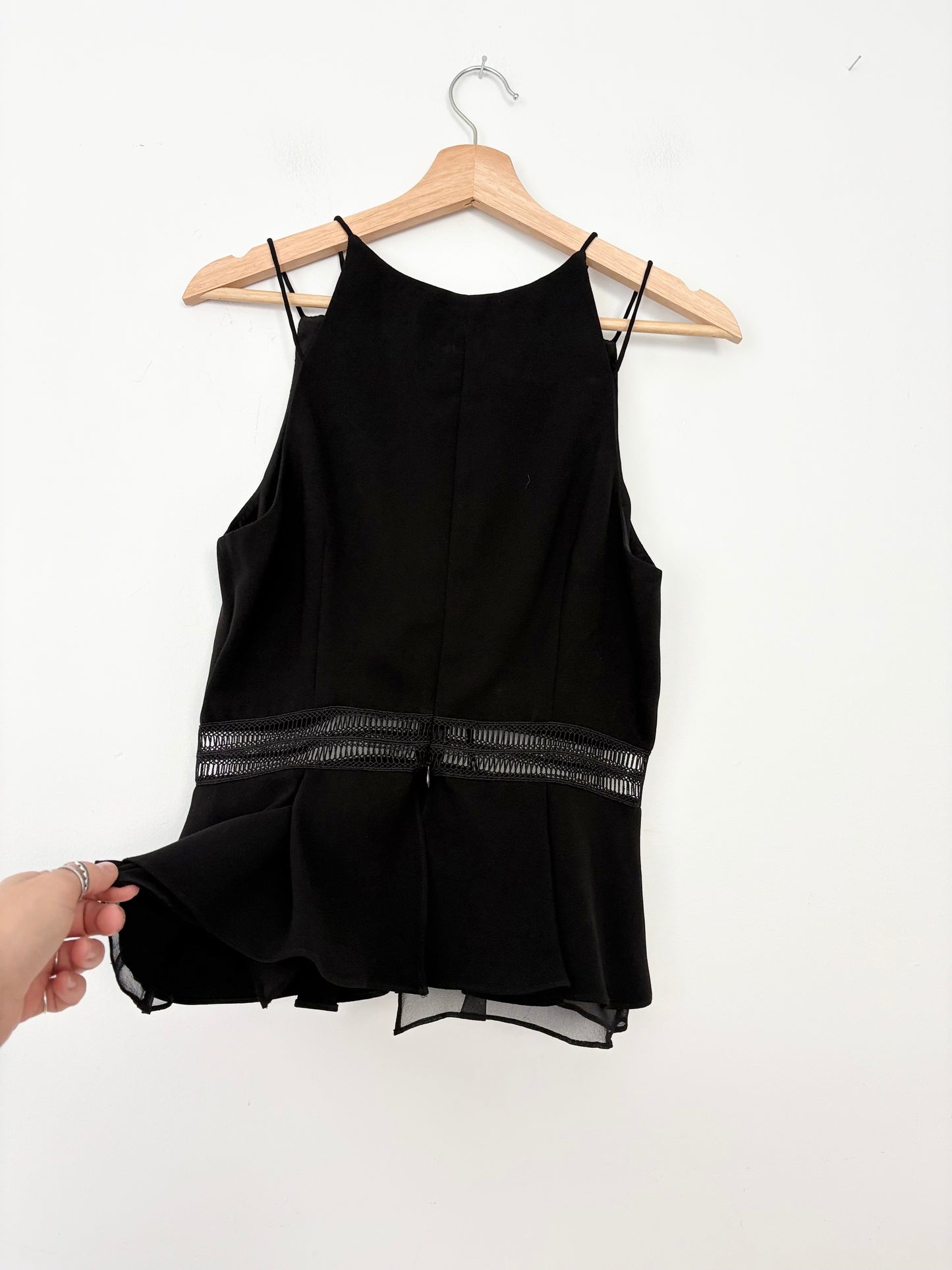 Jonathan Simkhai lace up black top Medium